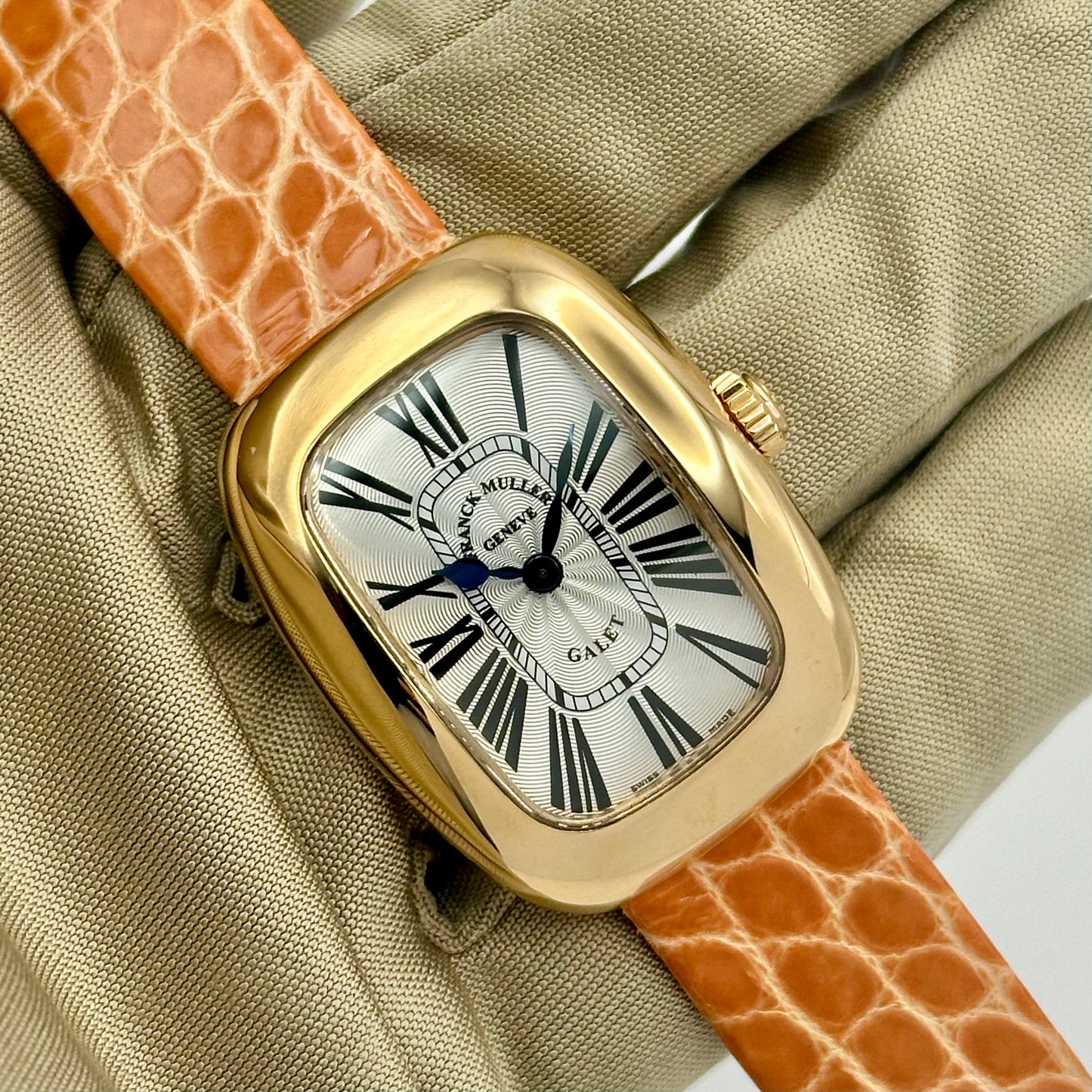 Galet Silver Guilloché 18K Rose Gold Ref 3002 S QZ R