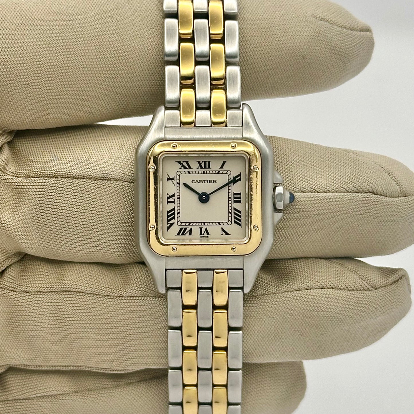 Panthère Two Row White Romans 18K Yellow Gold Ref 1120 2001