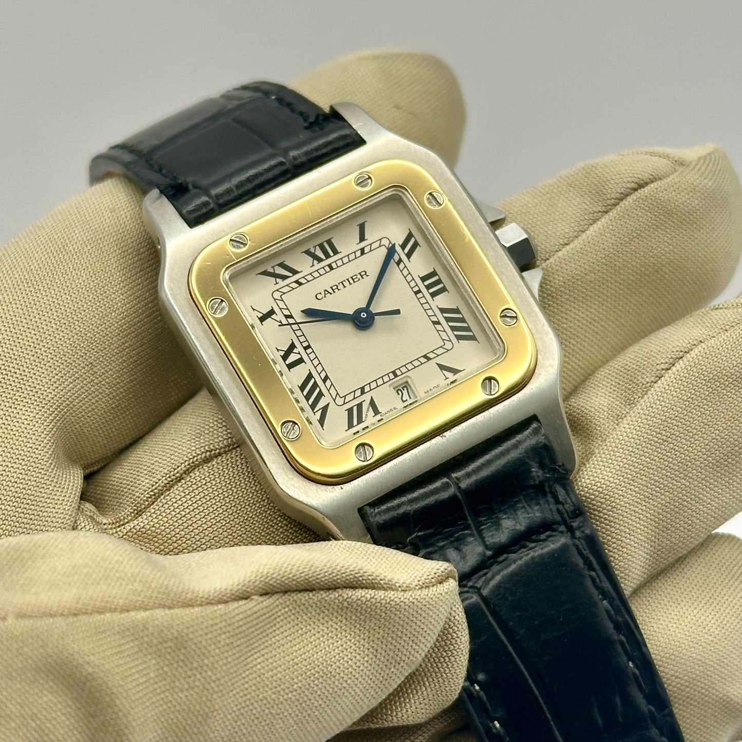 Santos Galbée Large 18K Yellow Gold Two Tone Ref 1566 1990