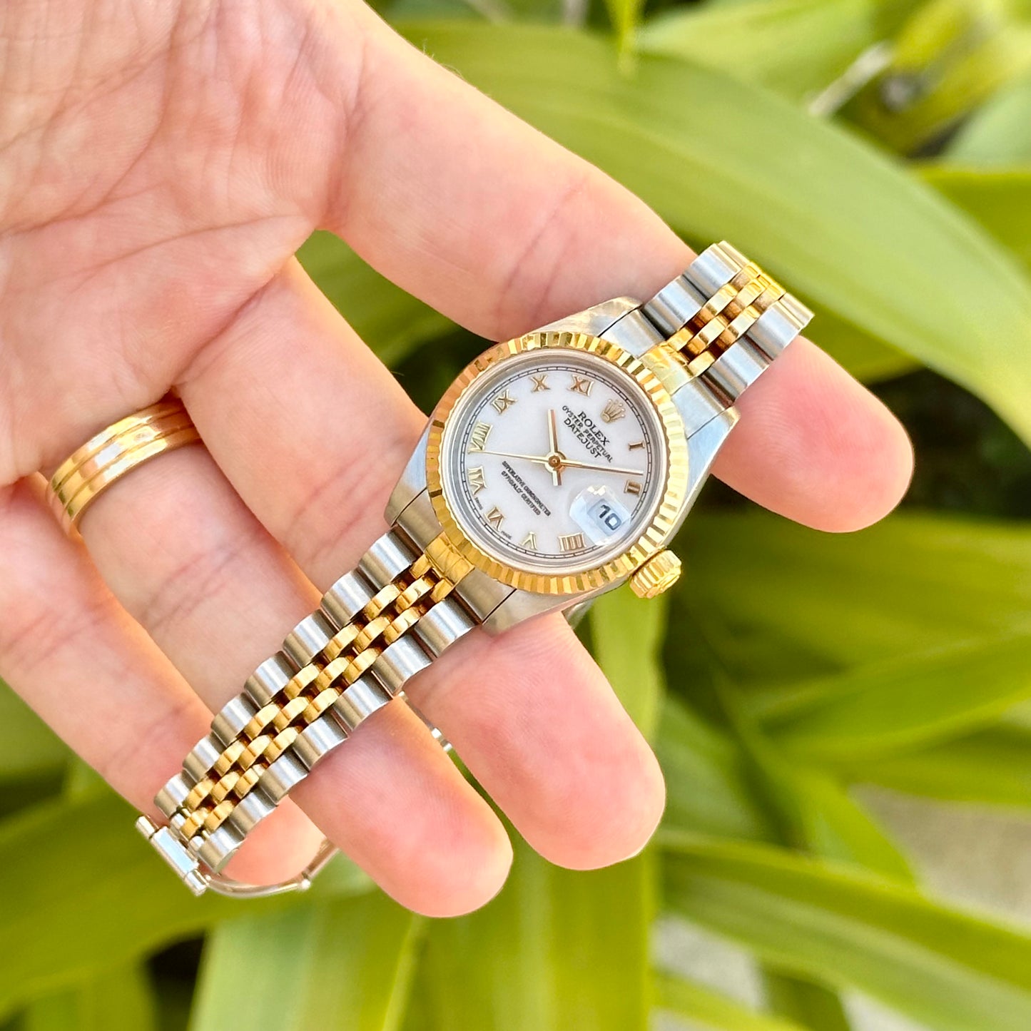 Lady-Datejust 26 Two Tone White Romans Ref 79173 2000