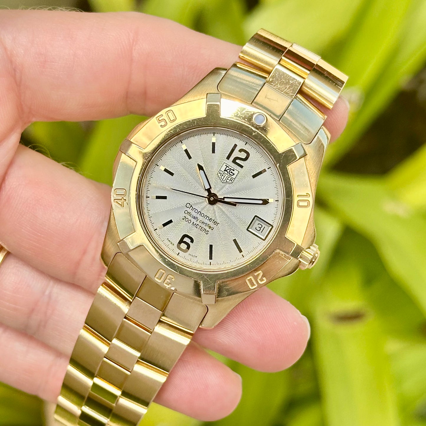 18K Yellow Gold Exclusive Silver Guilloche Ref WN5140 2000