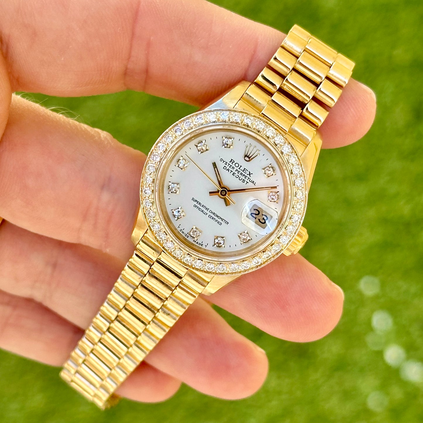 Lady-Datejust 26 White Diamond Ref 69178 1986