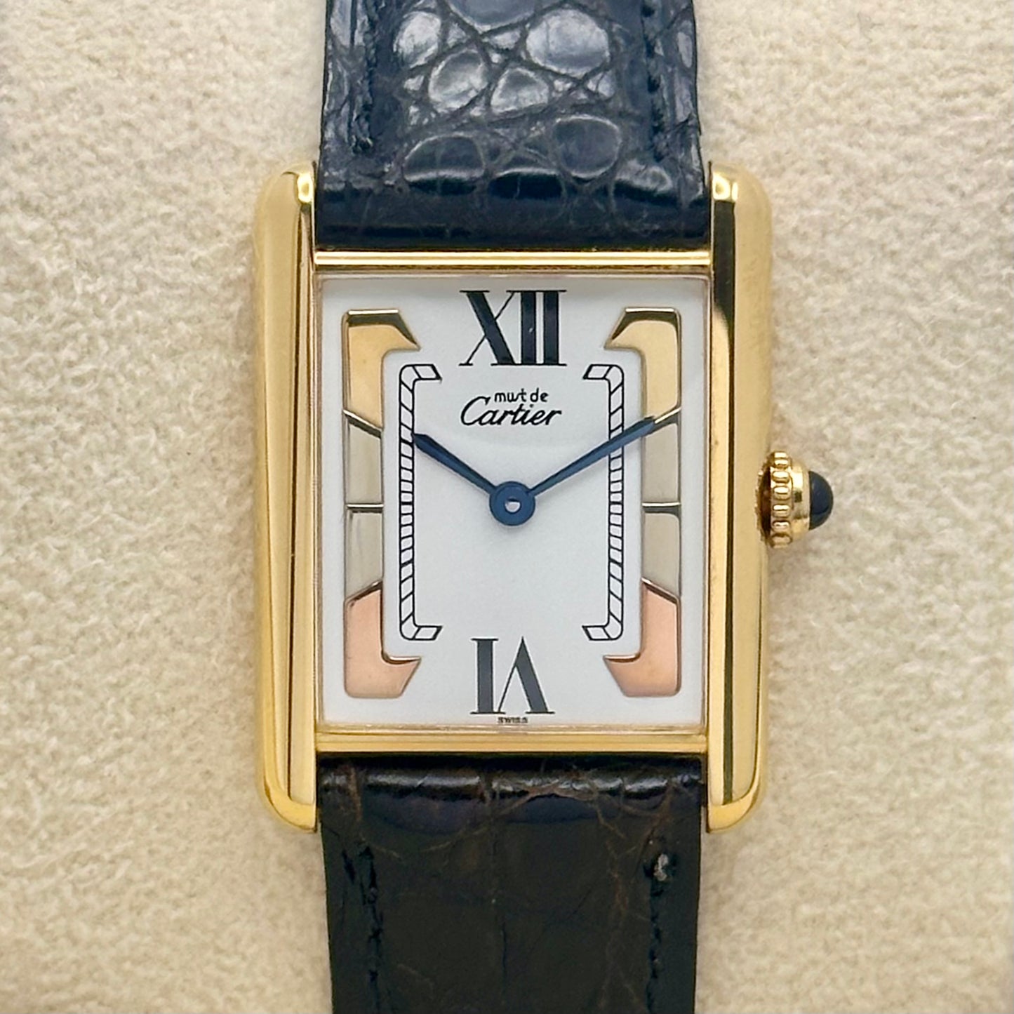 Tank Must De Cartier Vermeil Trinity Dial Ref 590005 1990