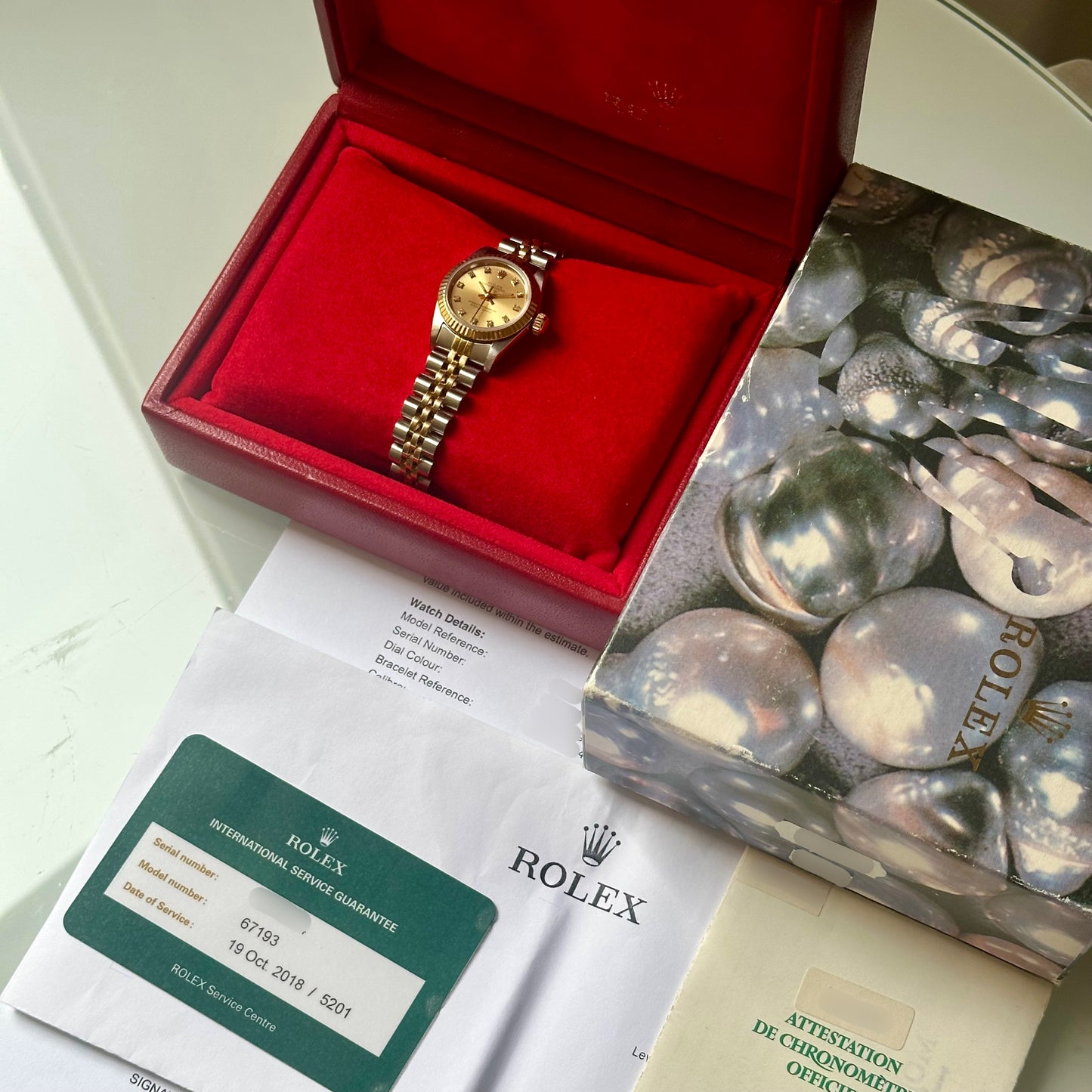 Oyster Perpetual 26 Champagne Diamond Ref 67193 1990