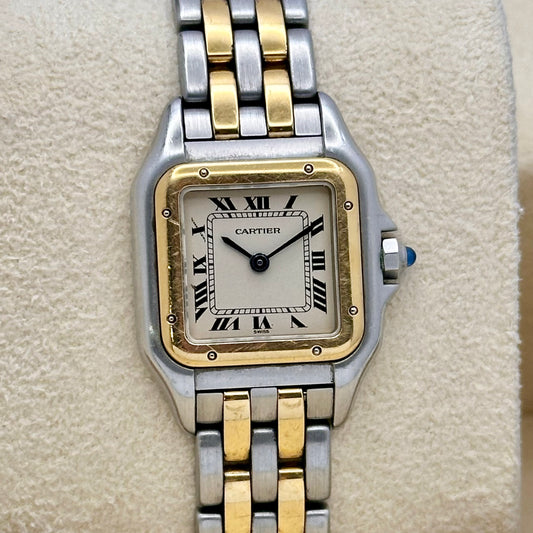 Panthère Two Row White Romans 18K Yellow Gold Ref 1120 1989