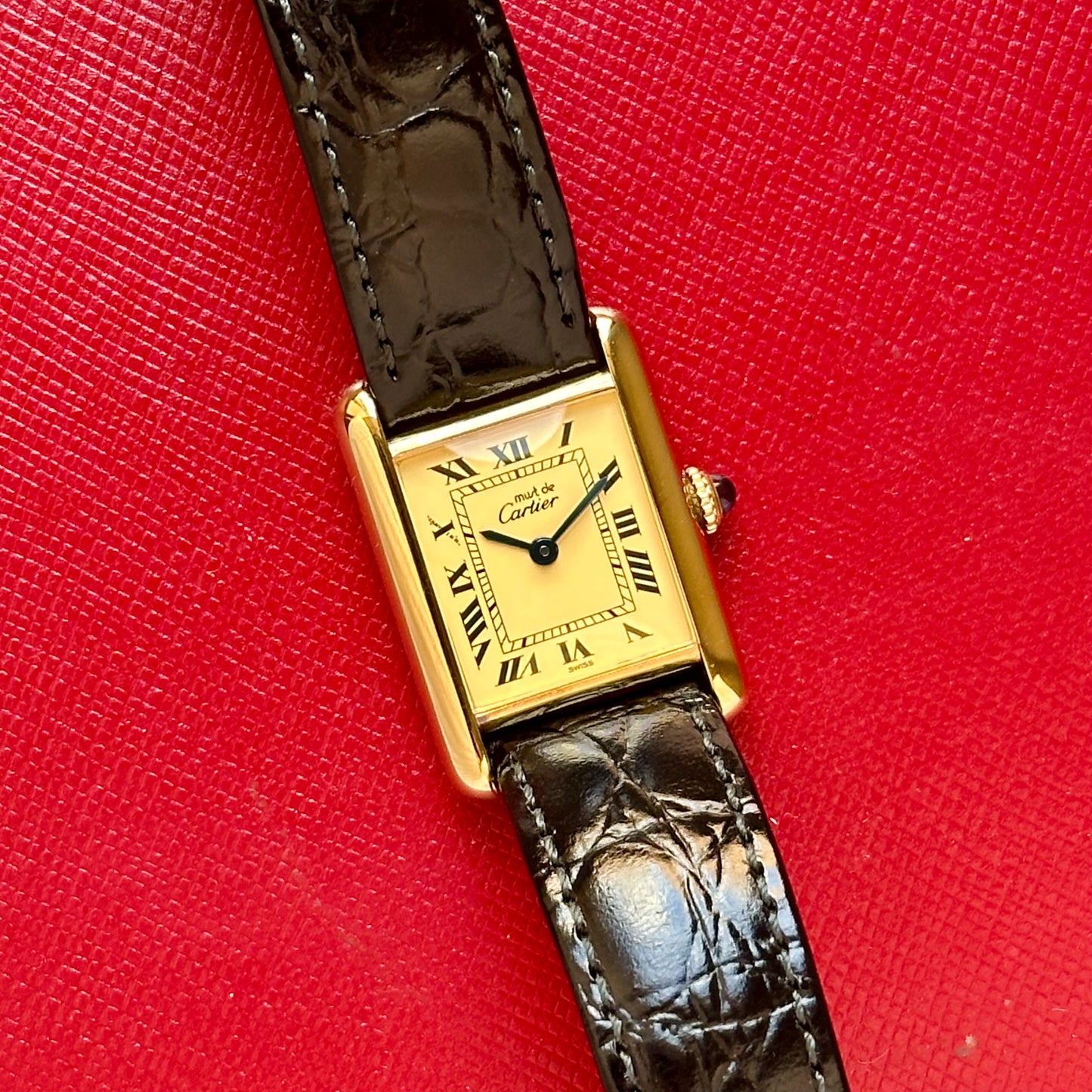 Tank Must Small Ivory Romans Manual Winding 1980