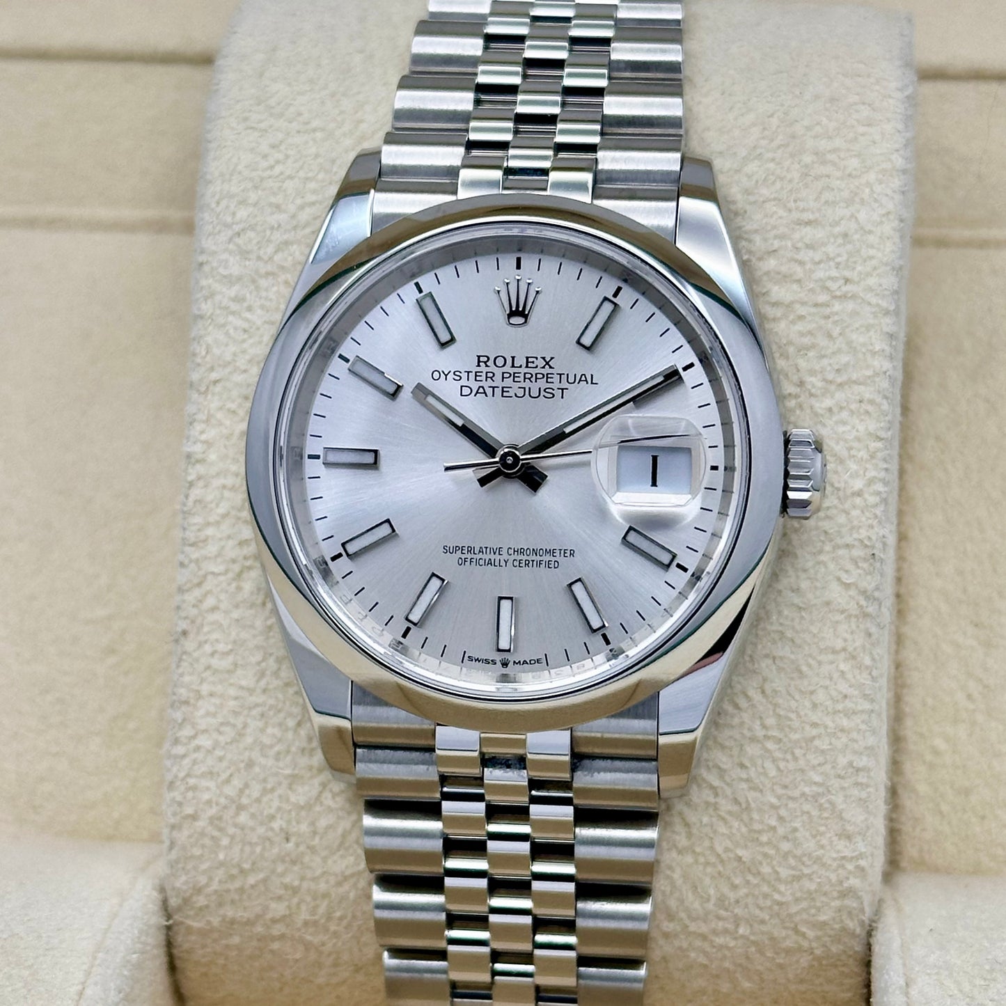 Datejust 36 Jubilee Sunburst Silver Ref 126200 2021