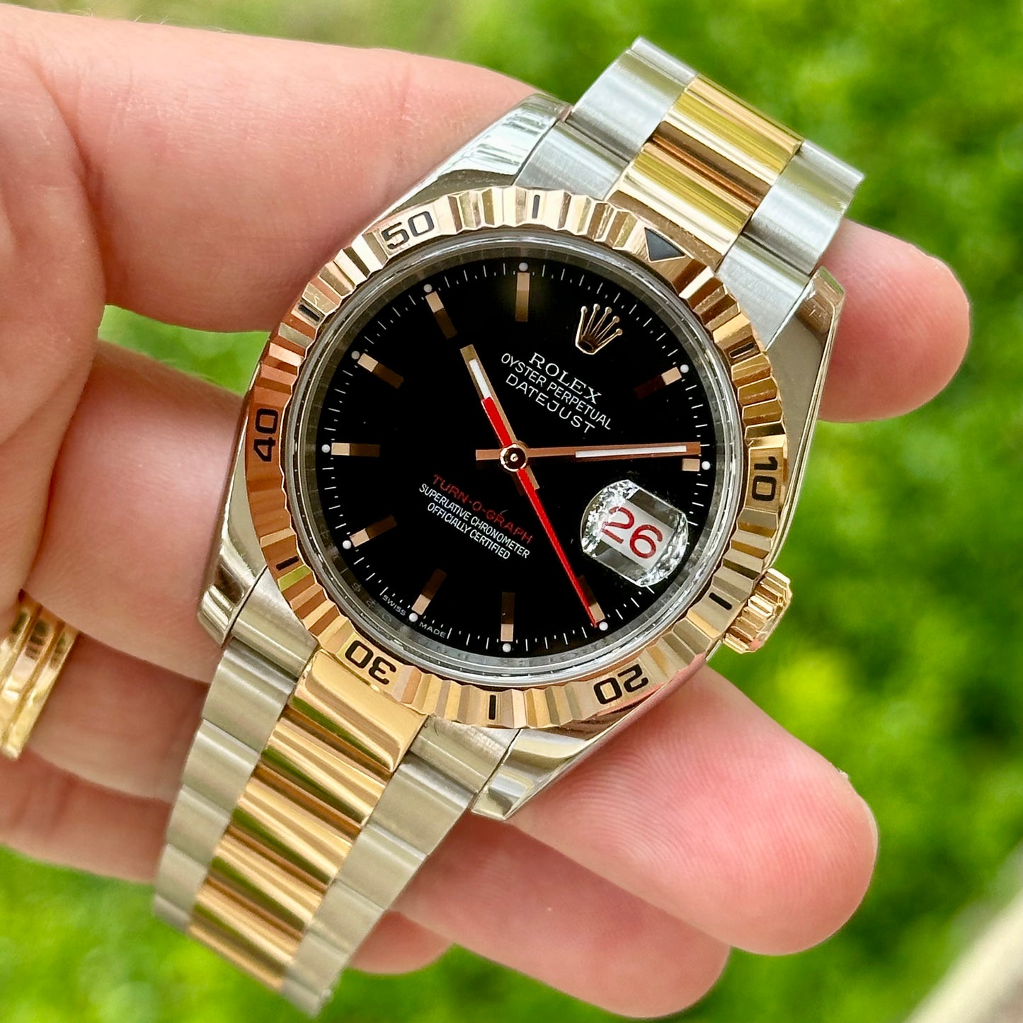 Datejust 36 Turn-O-Graph 18K Rose Gold Ref 116261 2006