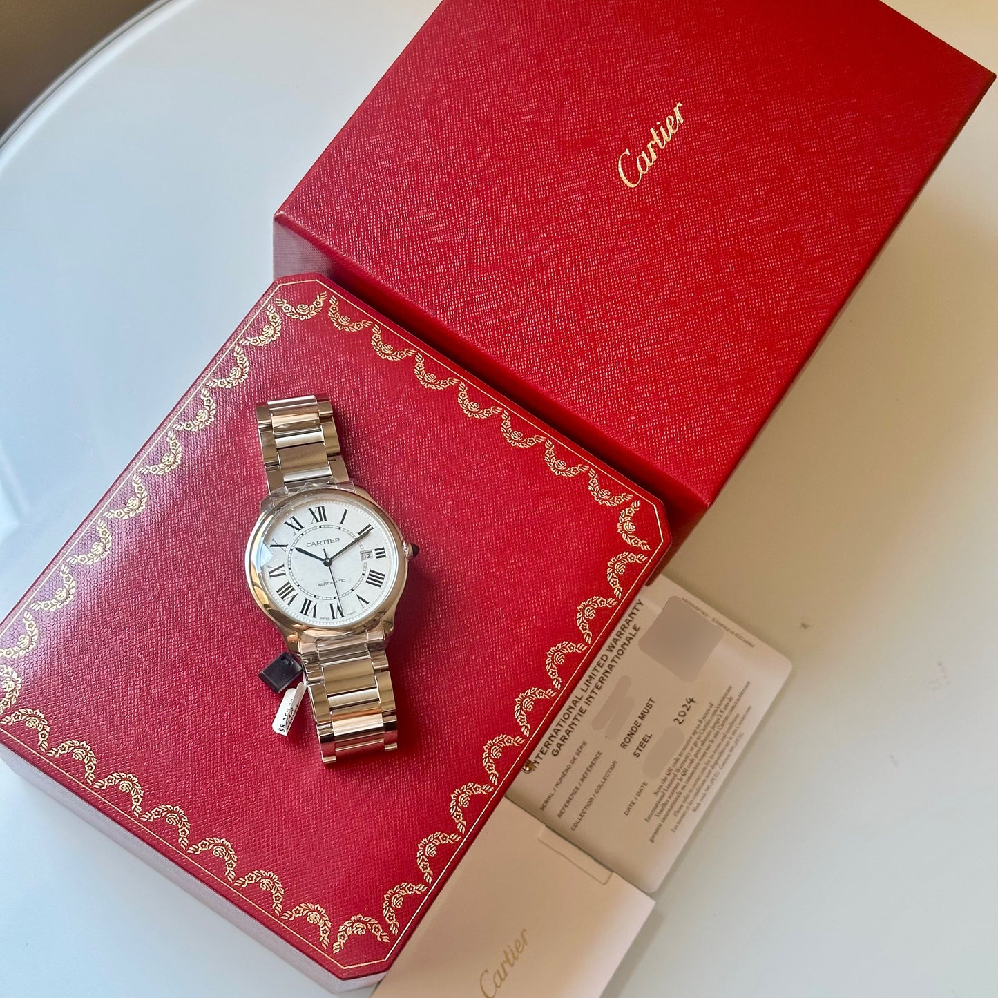 Ronde Must De Cartier White Romans Ref WSRN0035 2024