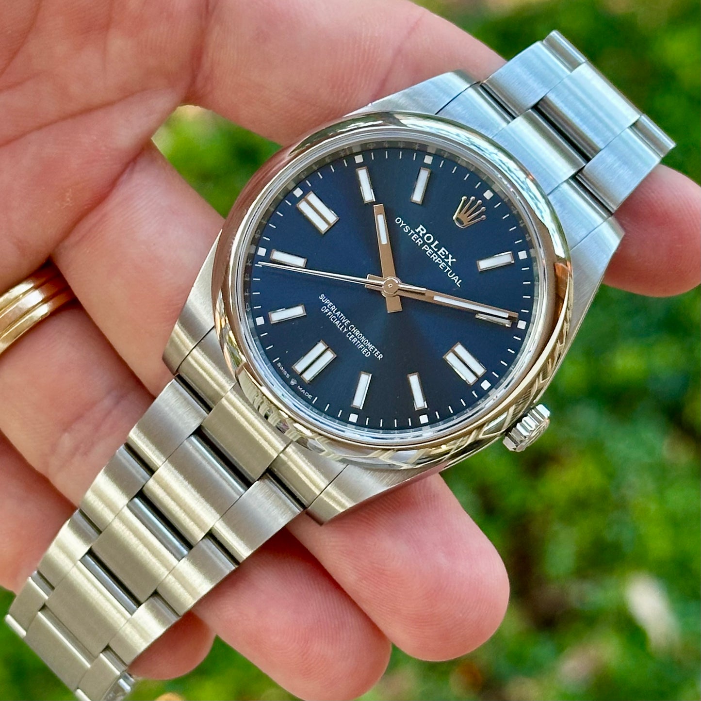 Oyster Perpetual 41 Sunburst Blue Dial Ref 124300 2022