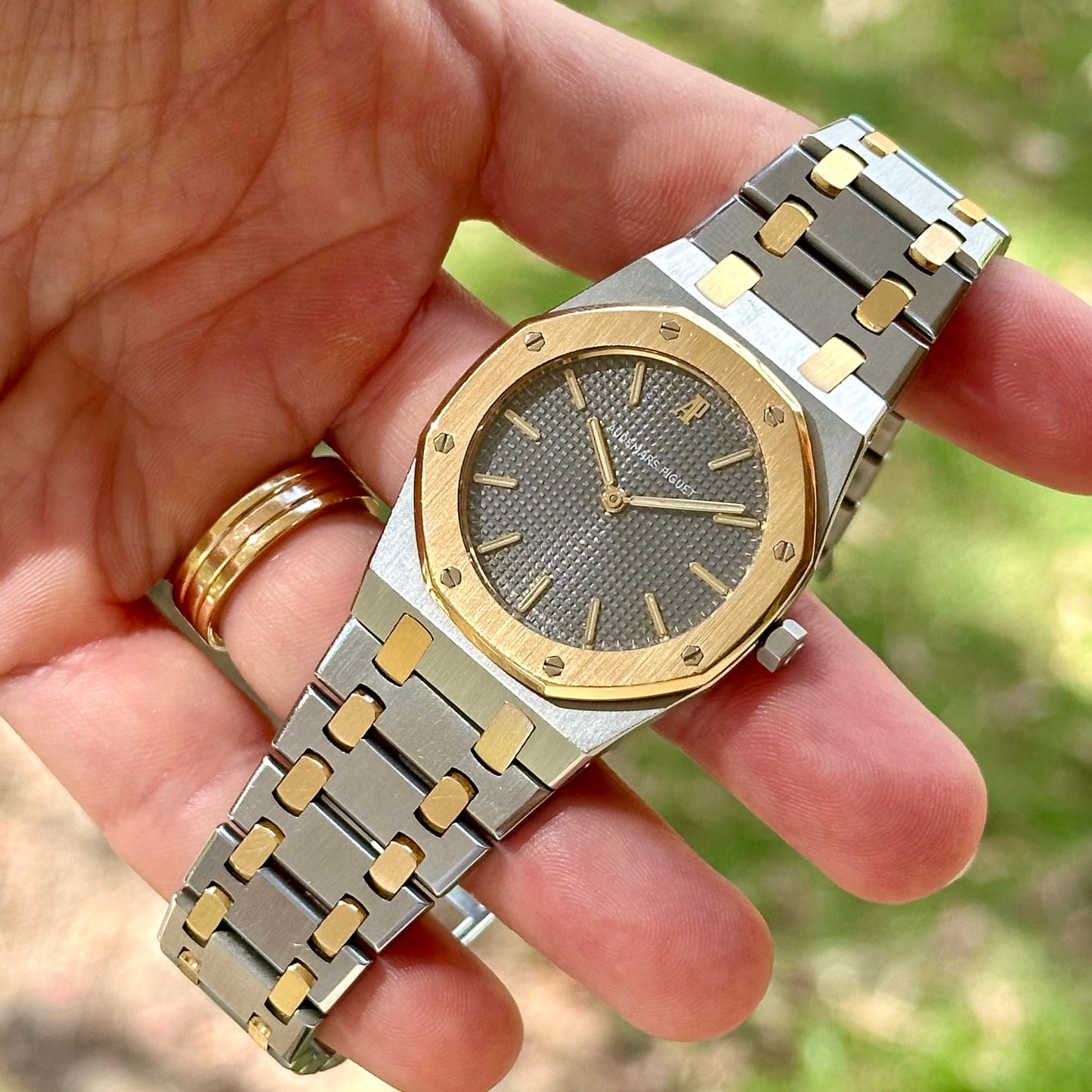 Royal Oak Grey Dial 18K Yellow Gold Two Tone Ref 56303SA 1990