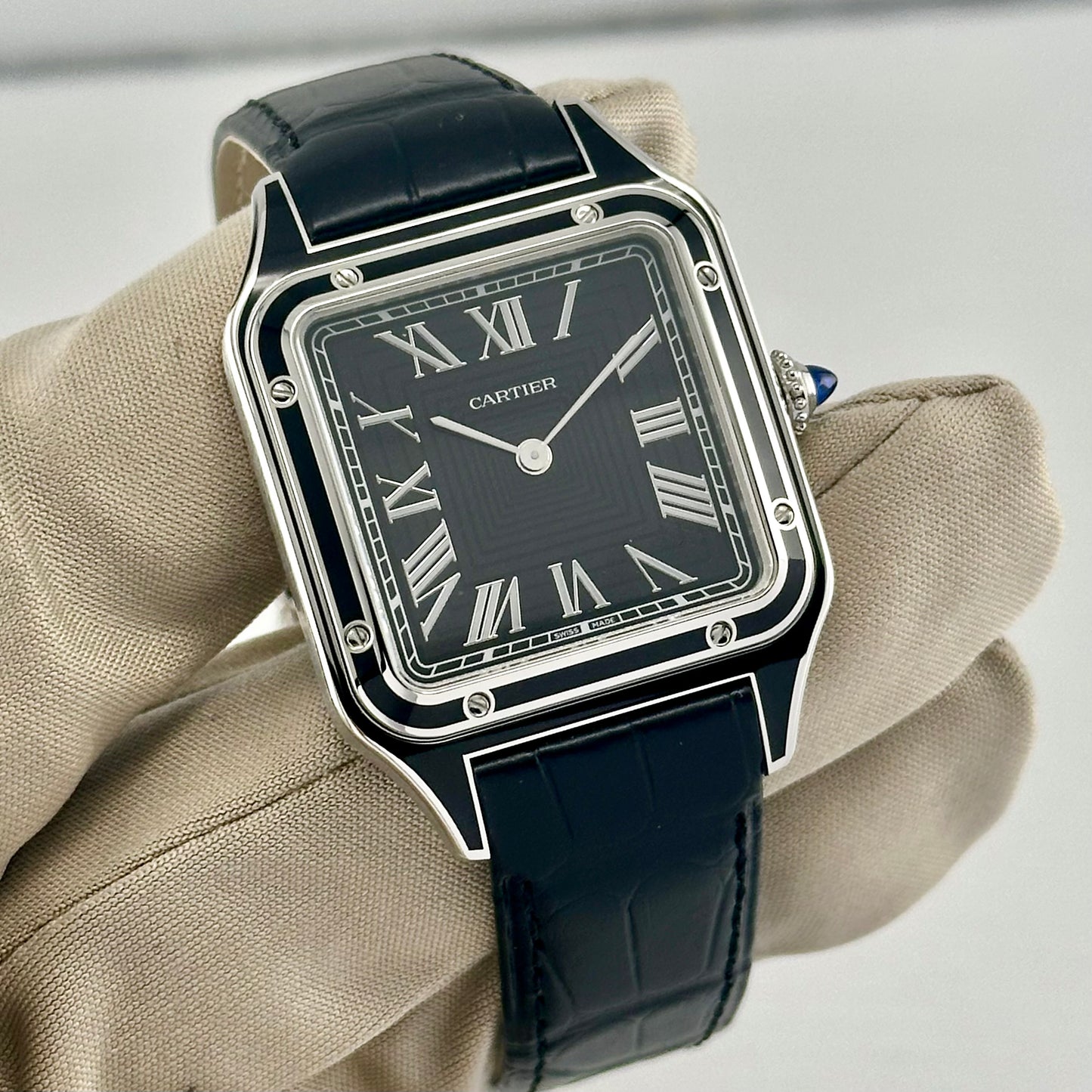 Santos Dumont Large Black Lacquer Ref WSSA0046 2025