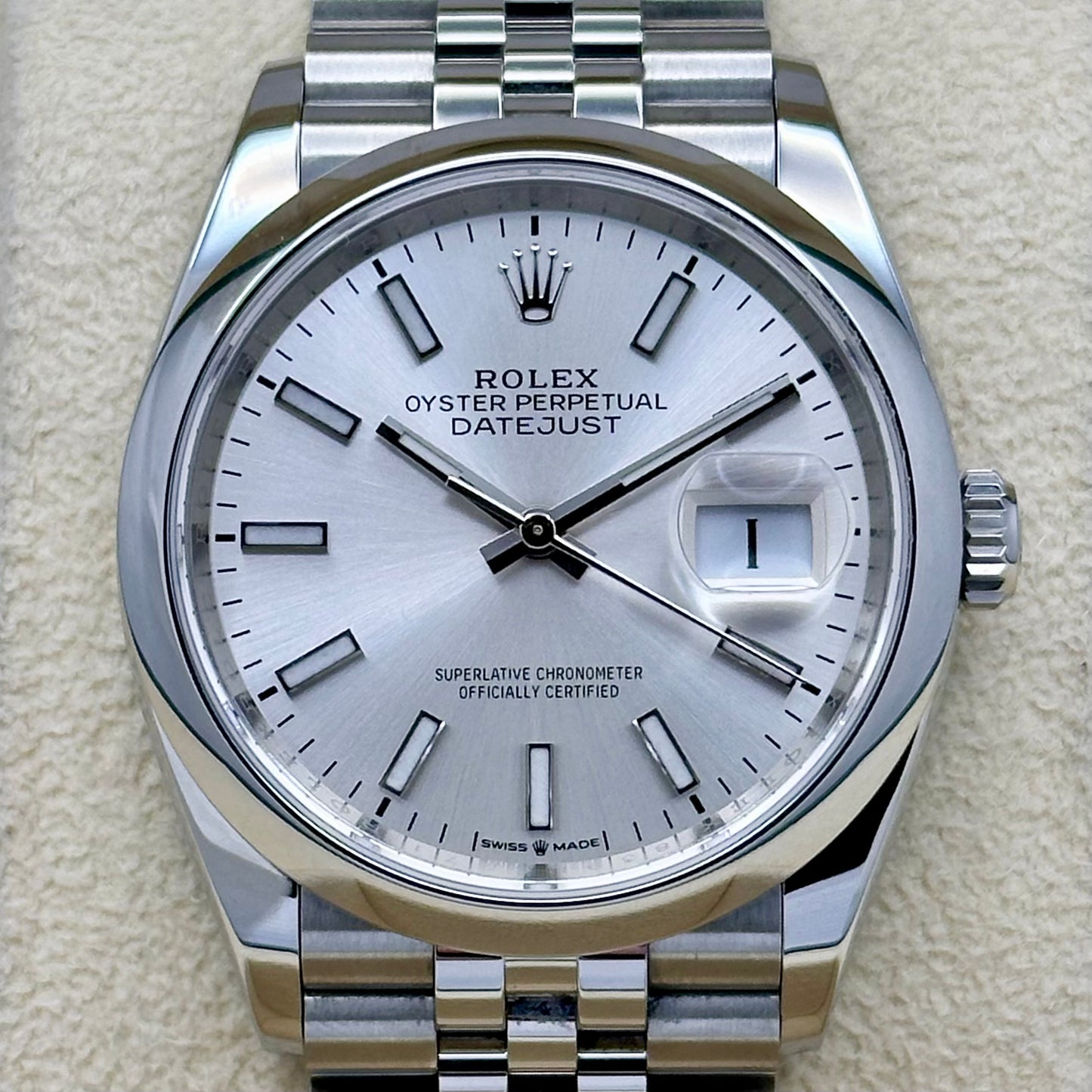 Datejust 36 Jubilee Sunburst Silver Ref 126200 2021
