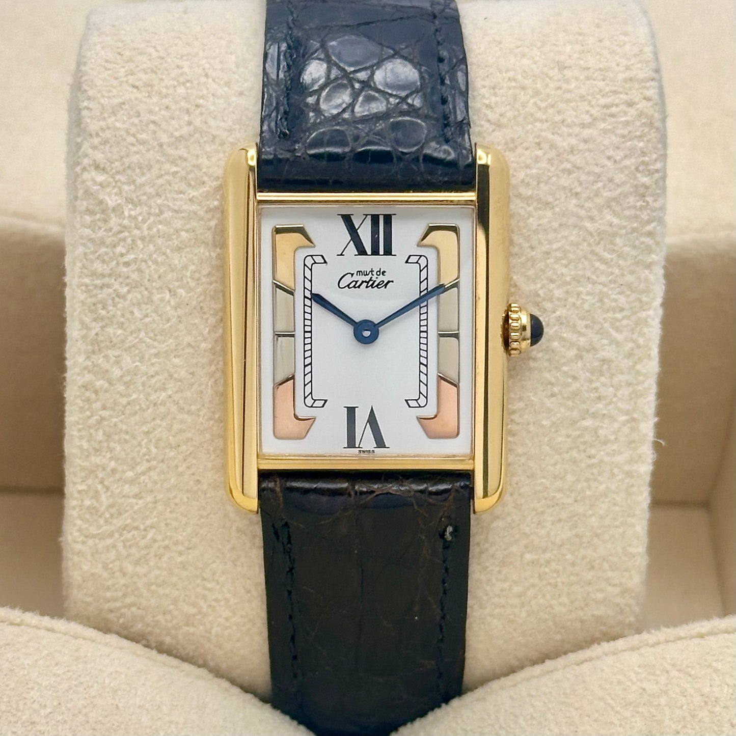 Tank Must De Cartier Vermeil Trinity Dial Ref 590005 1990