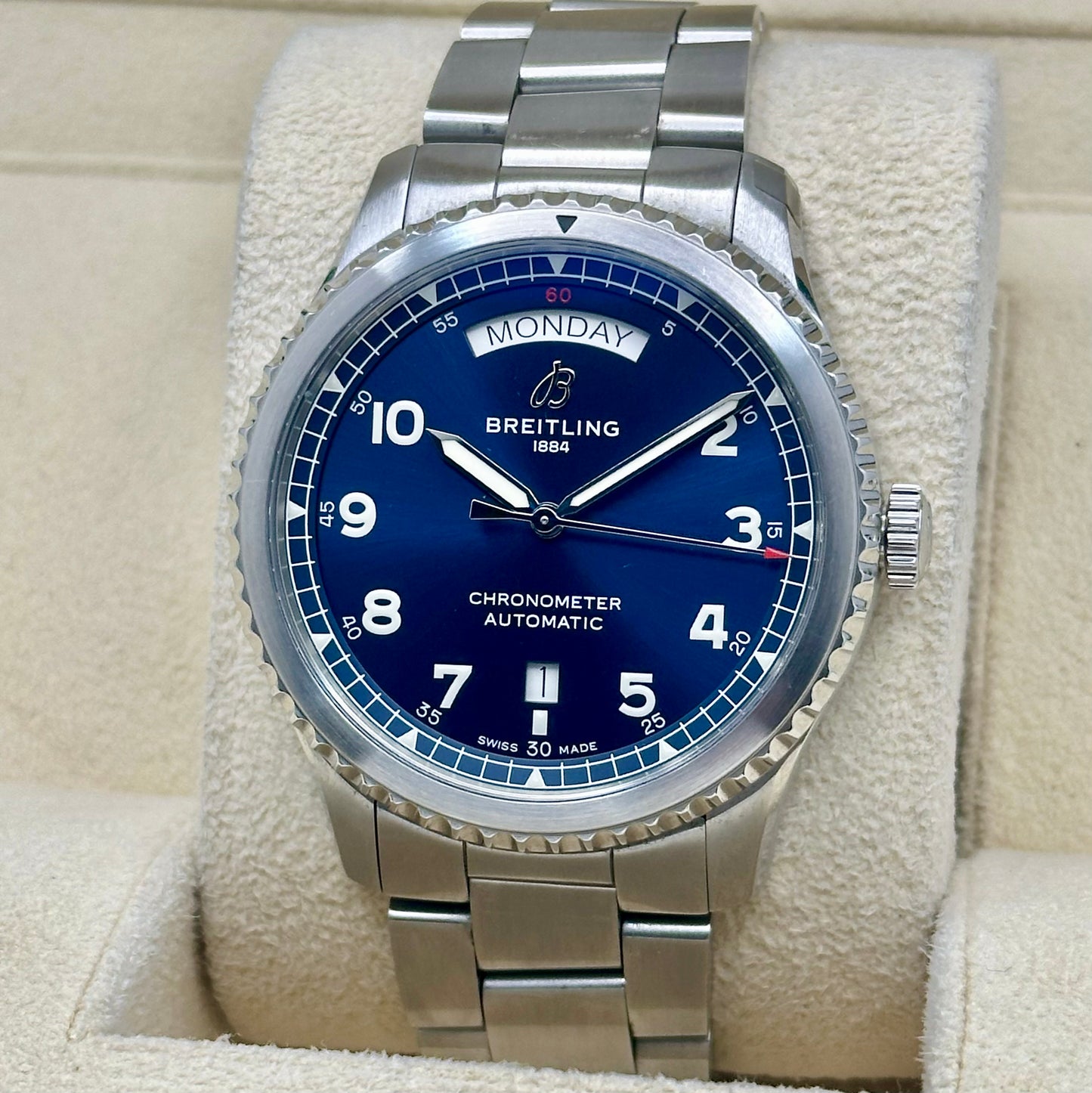 Navitimer 8 Day Date Ref A45330101C1A1 Blue 2020