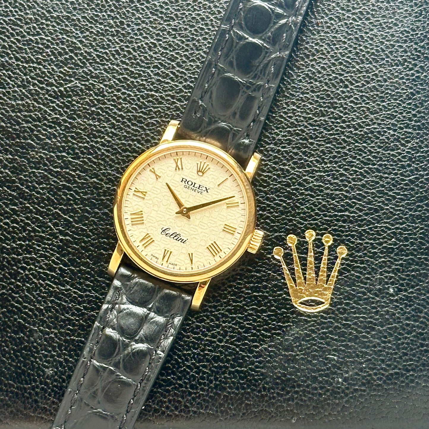 Cellini 18K Yellow Gold White Romans Ref 6110/8 2013