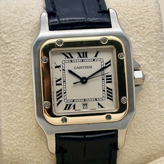 Santos Galbée Large 18K Yellow Gold Two Tone Ref 1566 1990