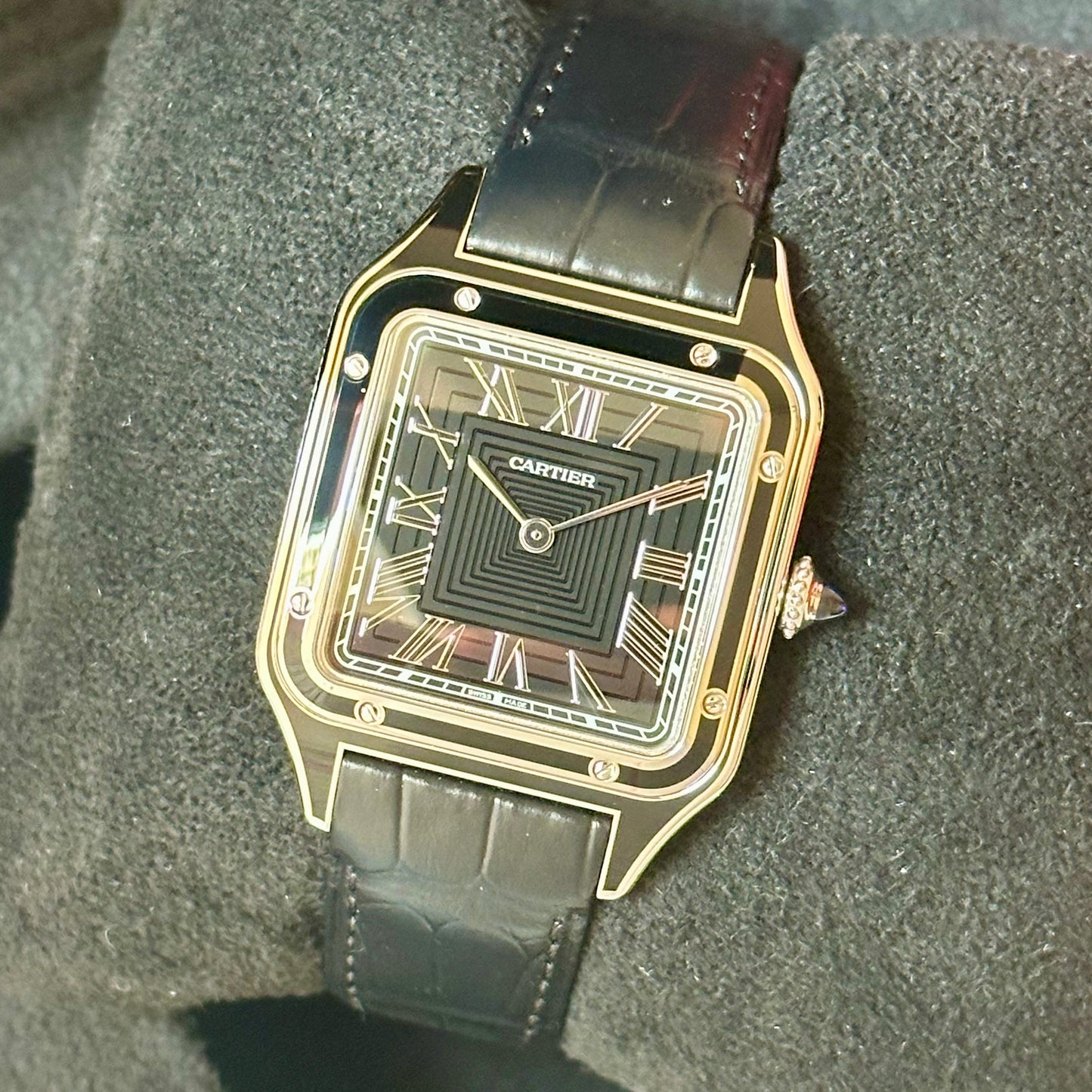 Santos Dumont Large Black Lacquer Ref WSSA0046 2025