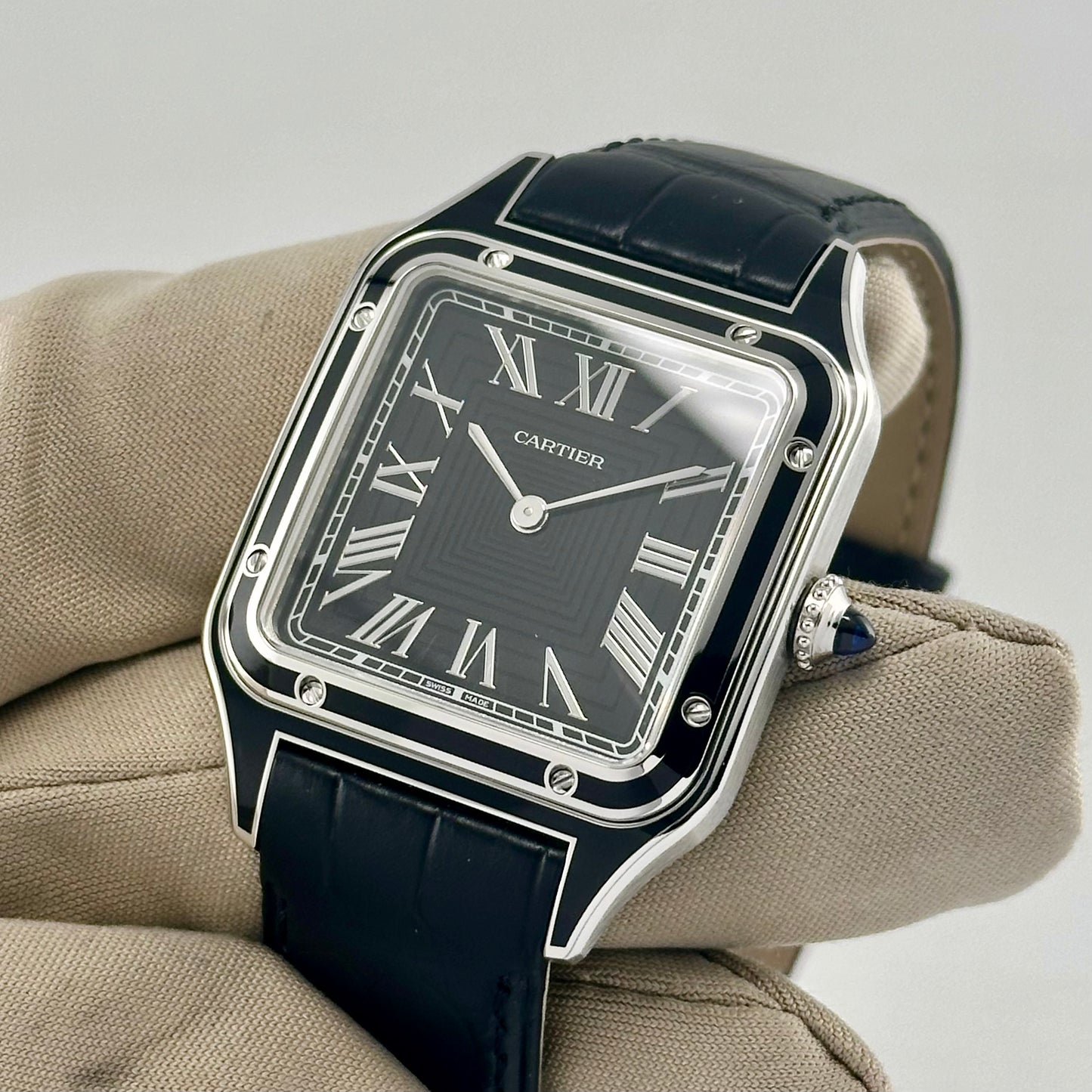 Santos Dumont Large Black Lacquer Ref WSSA0046 2025