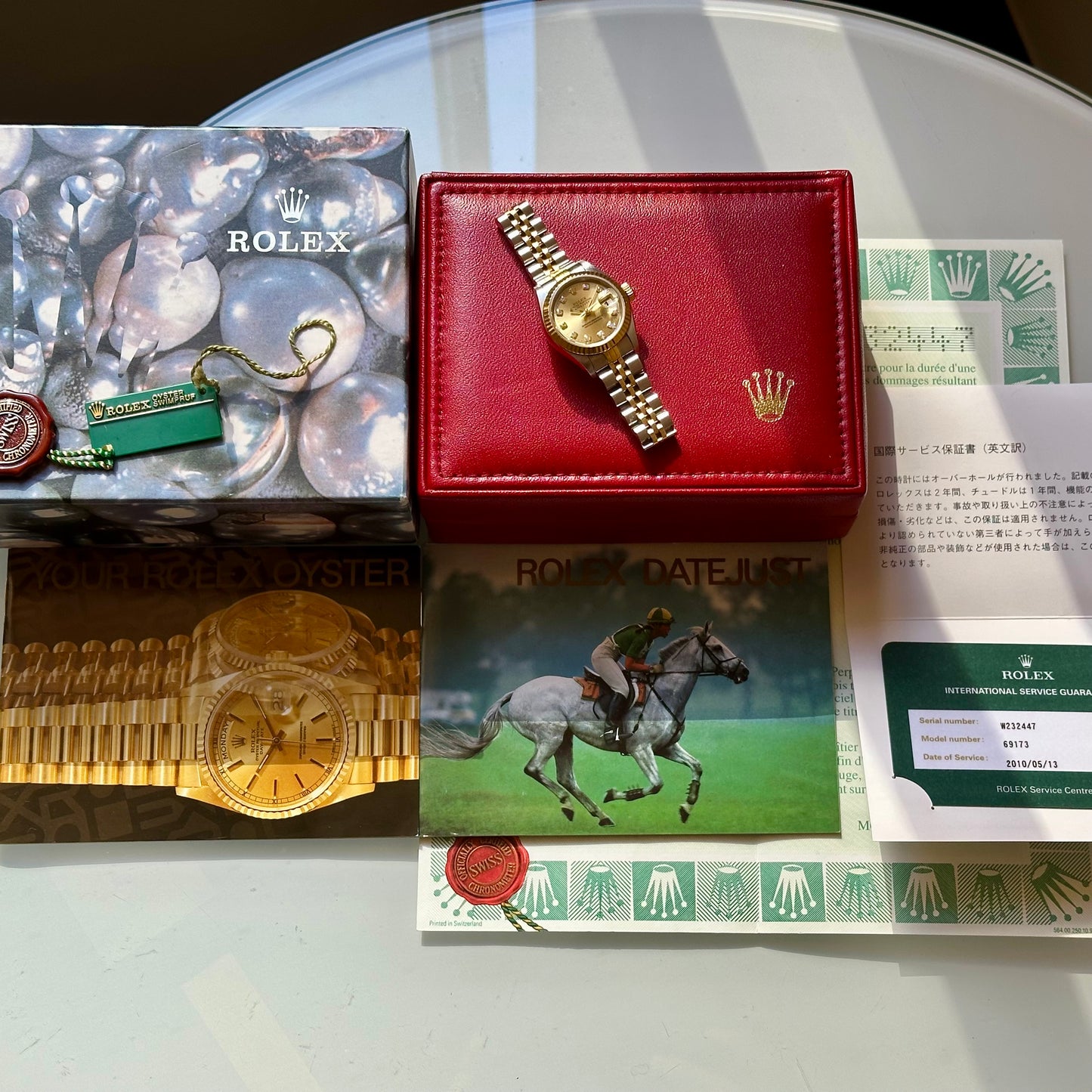 Lady-Datejust 26 Champagne Big Diamond Ref 69173 1995