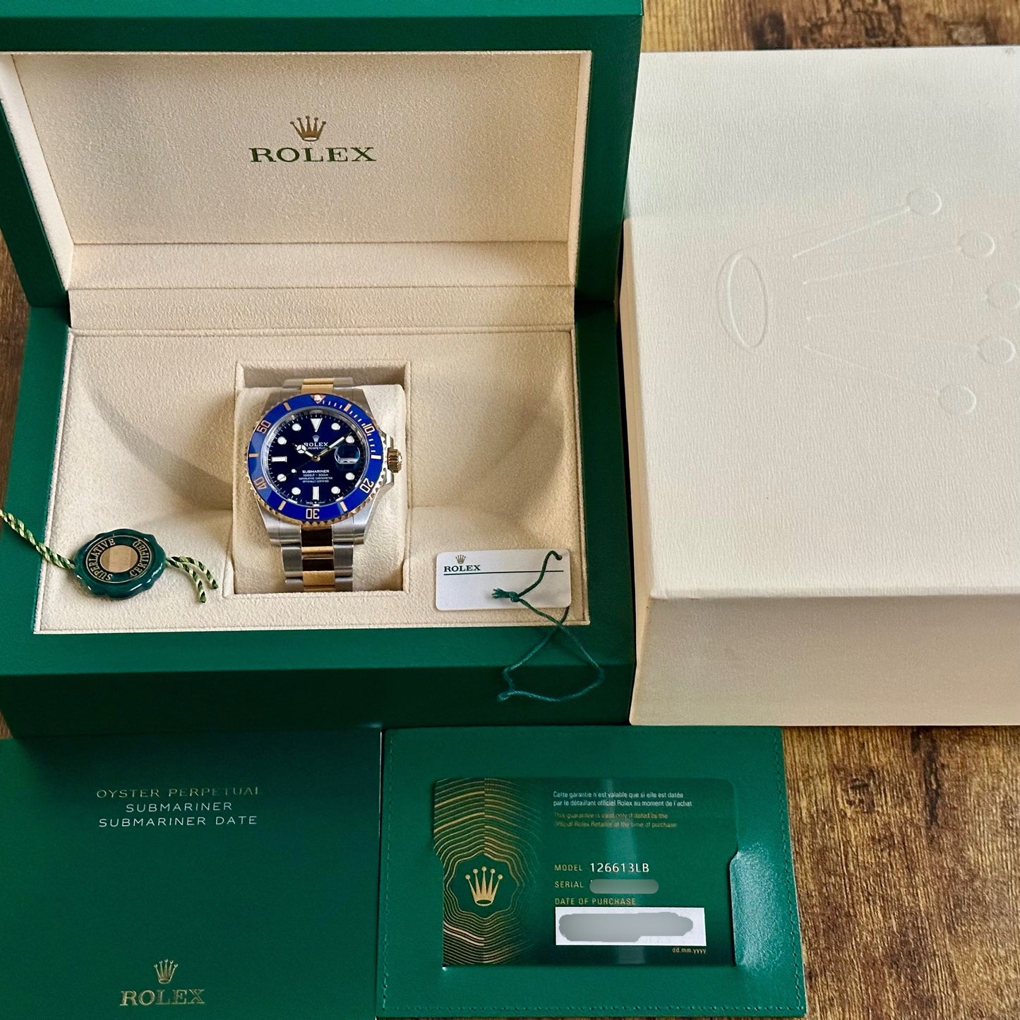 Submariner Date Bluesy Two Tone Ref 126613LB 2022