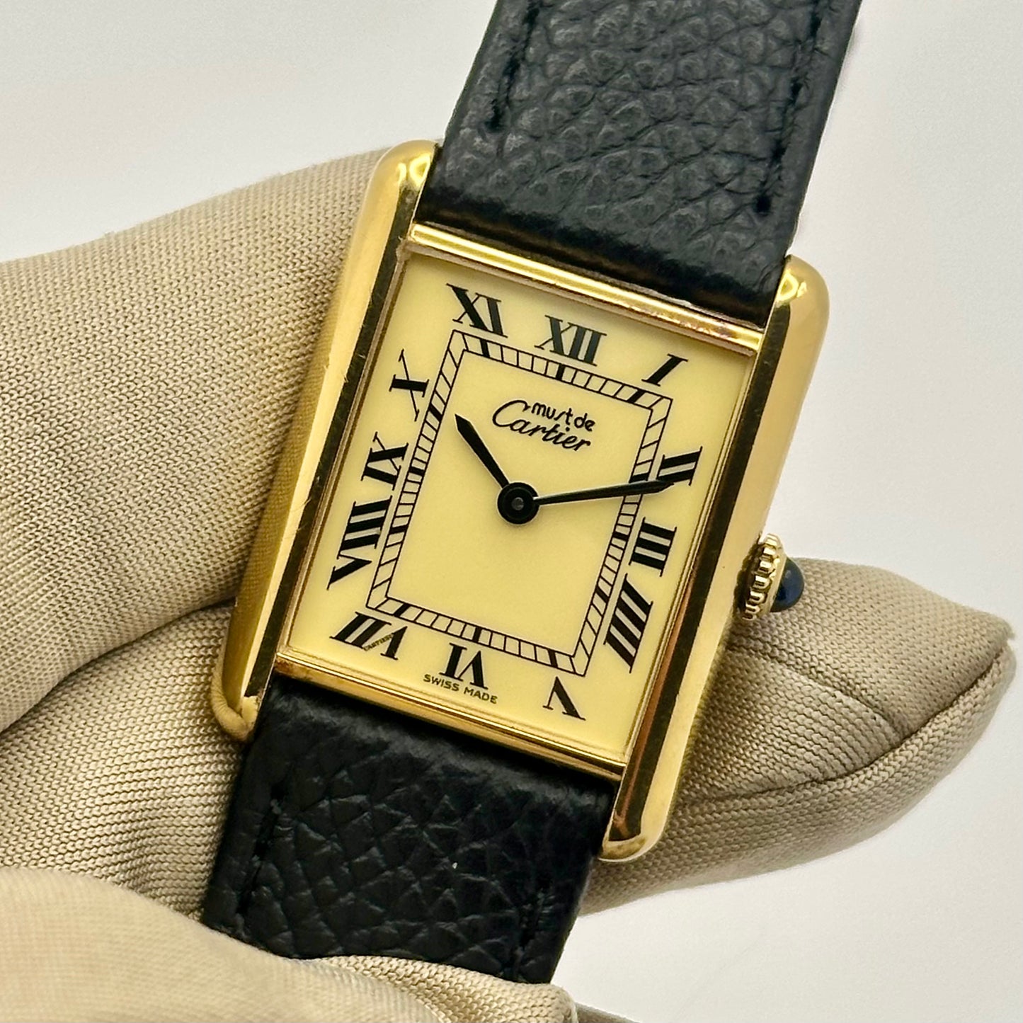 Tank Must Vermeil Large Ivory Romans Ref 59005 1985