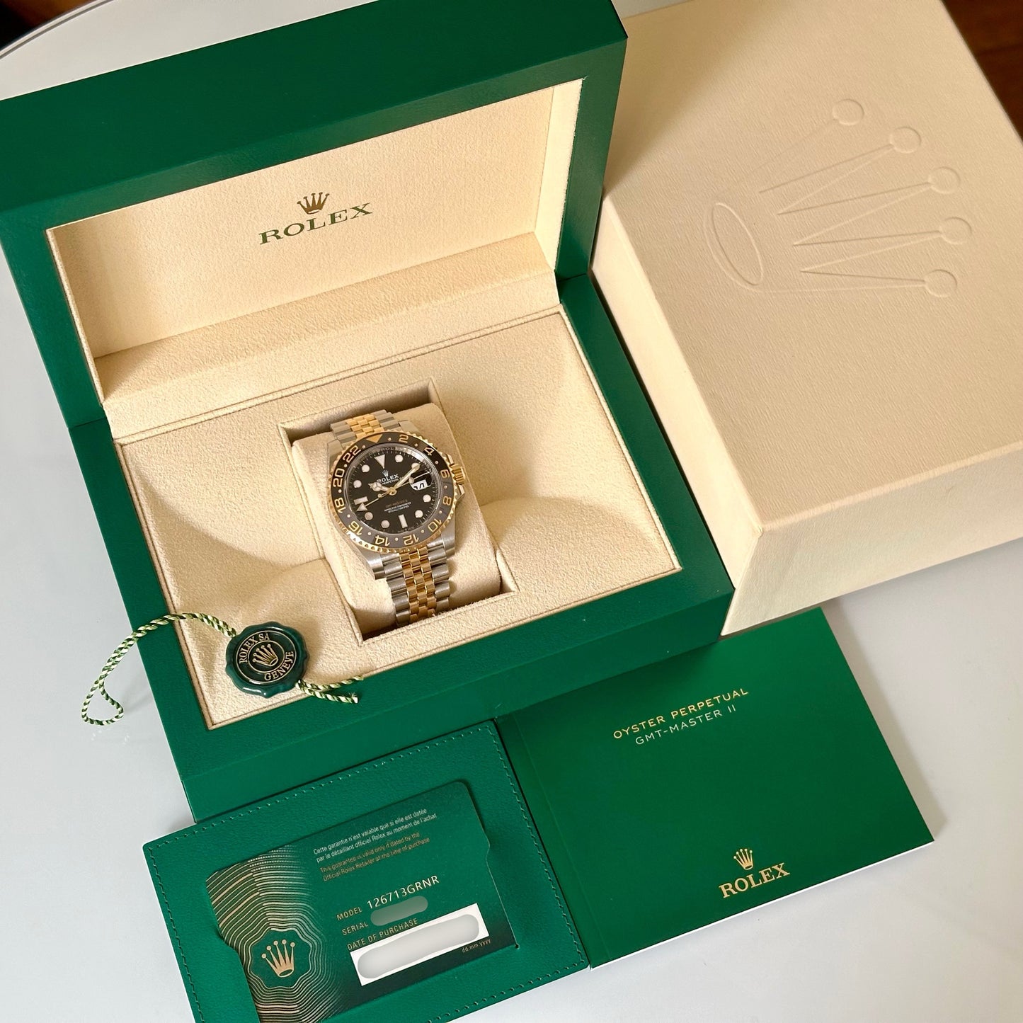GMT Master II Two Tone Ref 126713GRNR 2023
