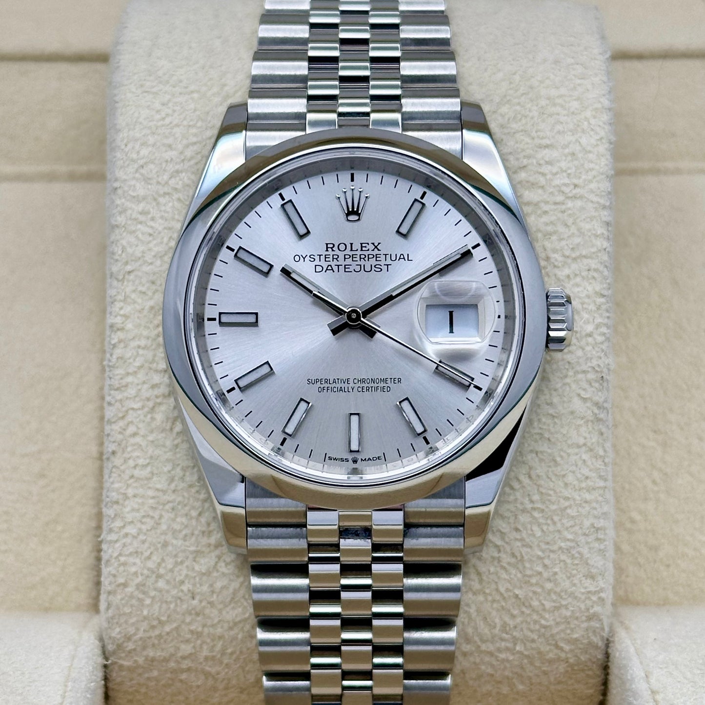 Datejust 36 Jubilee Sunburst Silver Ref 126200 2021