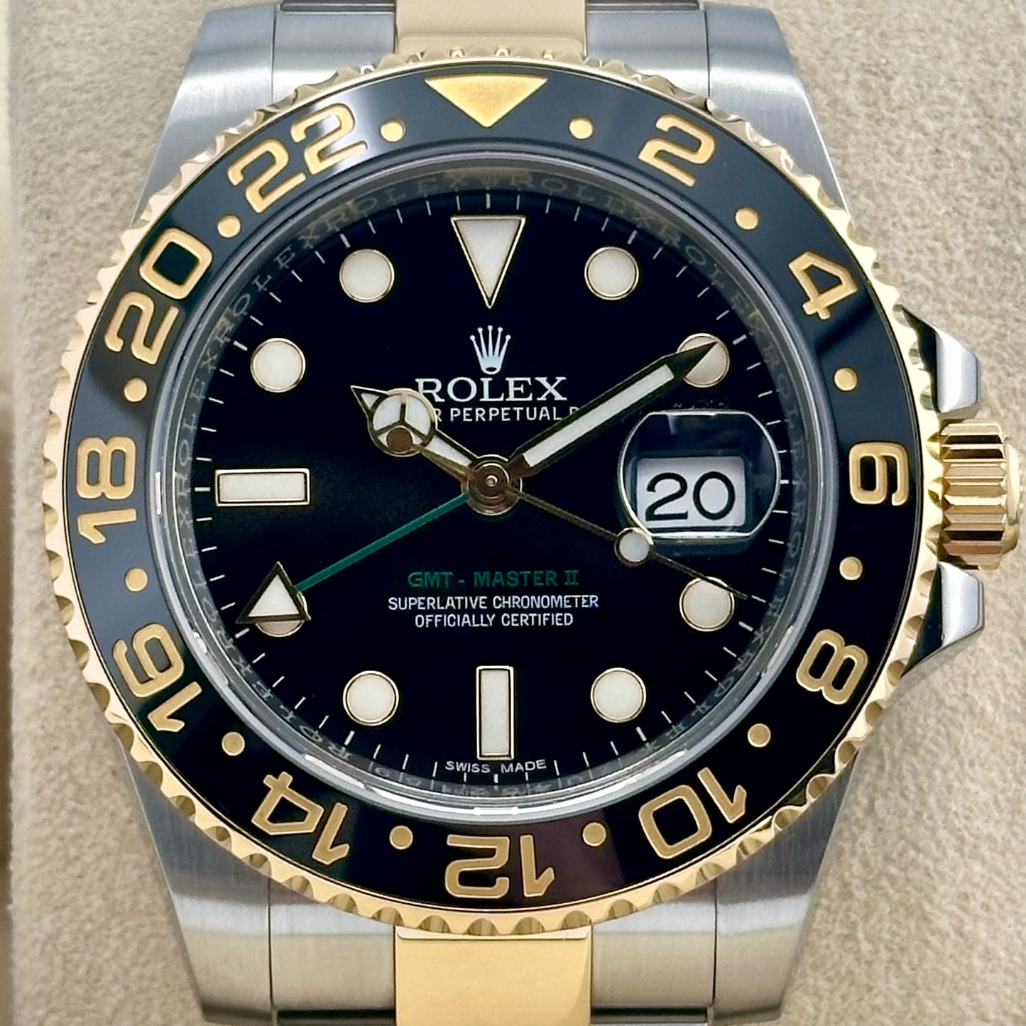 GMT Master II 18K Yellow Gold Ref 116713LN 2014