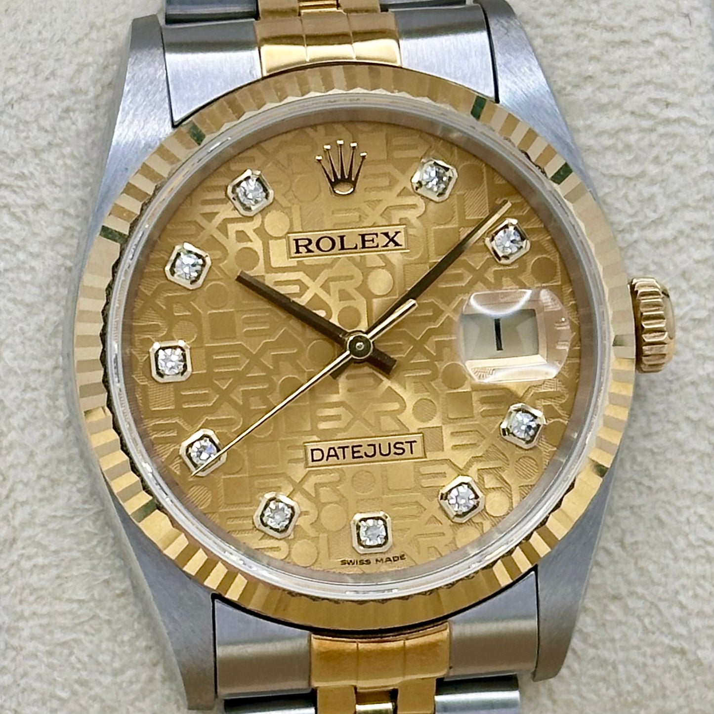 Datejust 36 Anniversary Champagne Diamond Ref 16233 1998