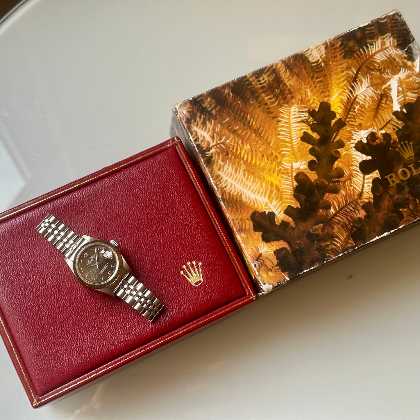 Lady-Datejust 26 Black Computer 18K White Gold Ref 69174 1991