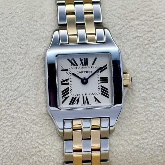 Santos Demoiselle White Romans 18K Yellow Gold Ref W25066Z6 2010