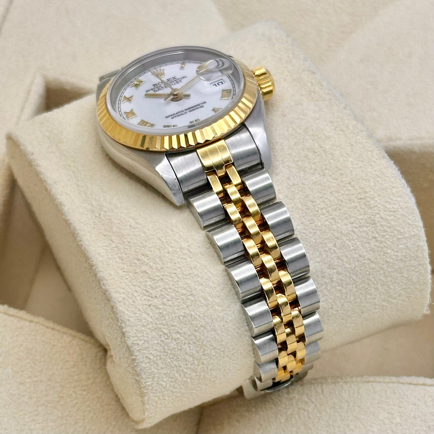 Lady-Datejust 26 Two Tone White Romans Ref 79173 2000