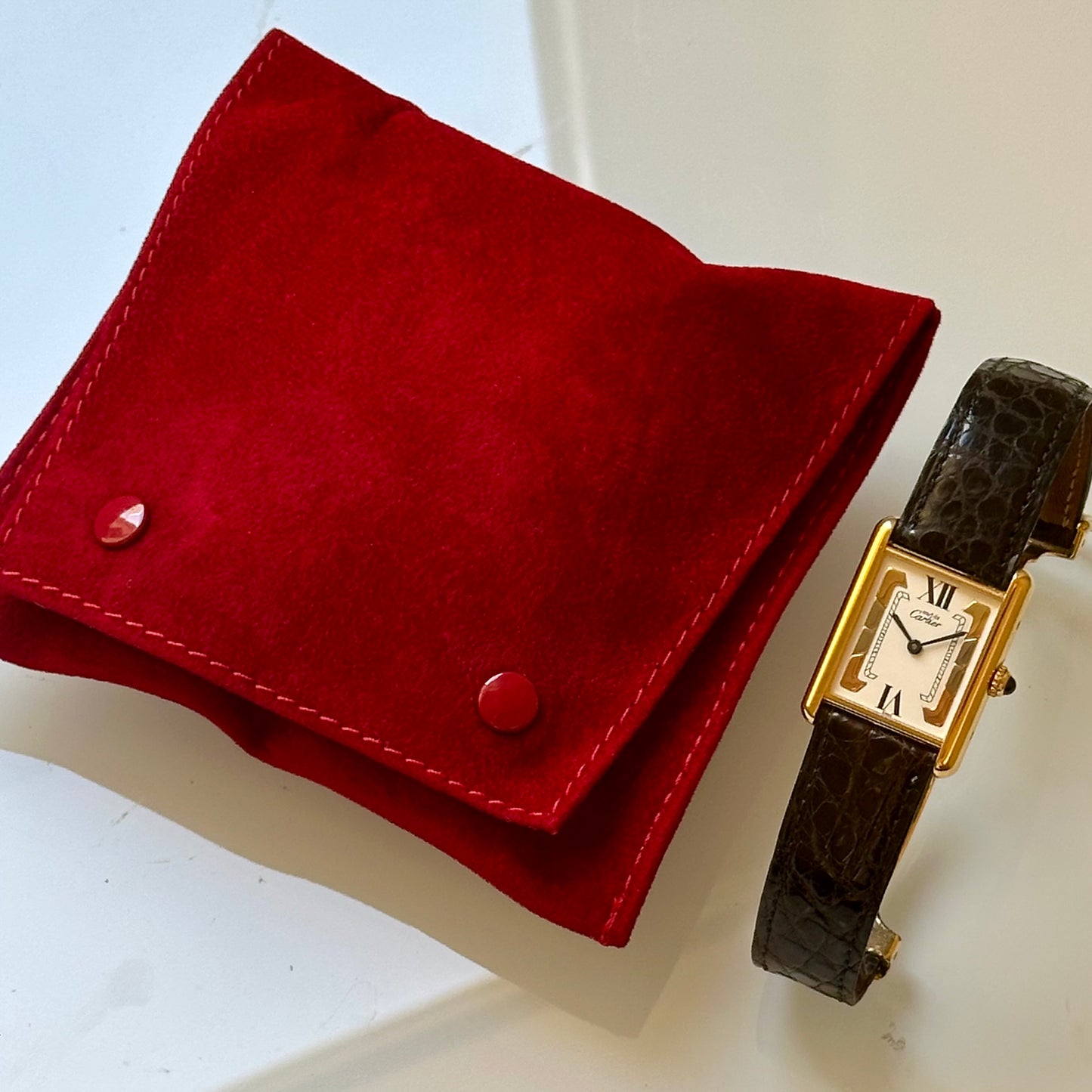 Tank Must De Cartier Vermeil Trinity Dial Ref 590005 1990