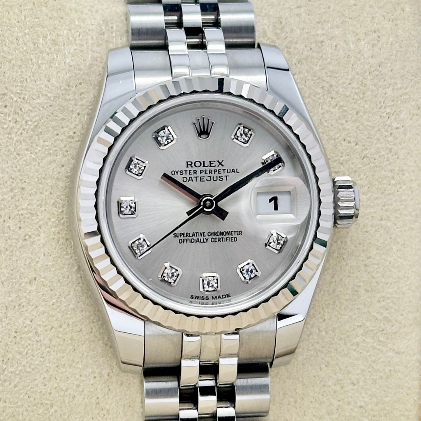 Lady-Datejust 26 Silver Diamond Ref 179174 2018