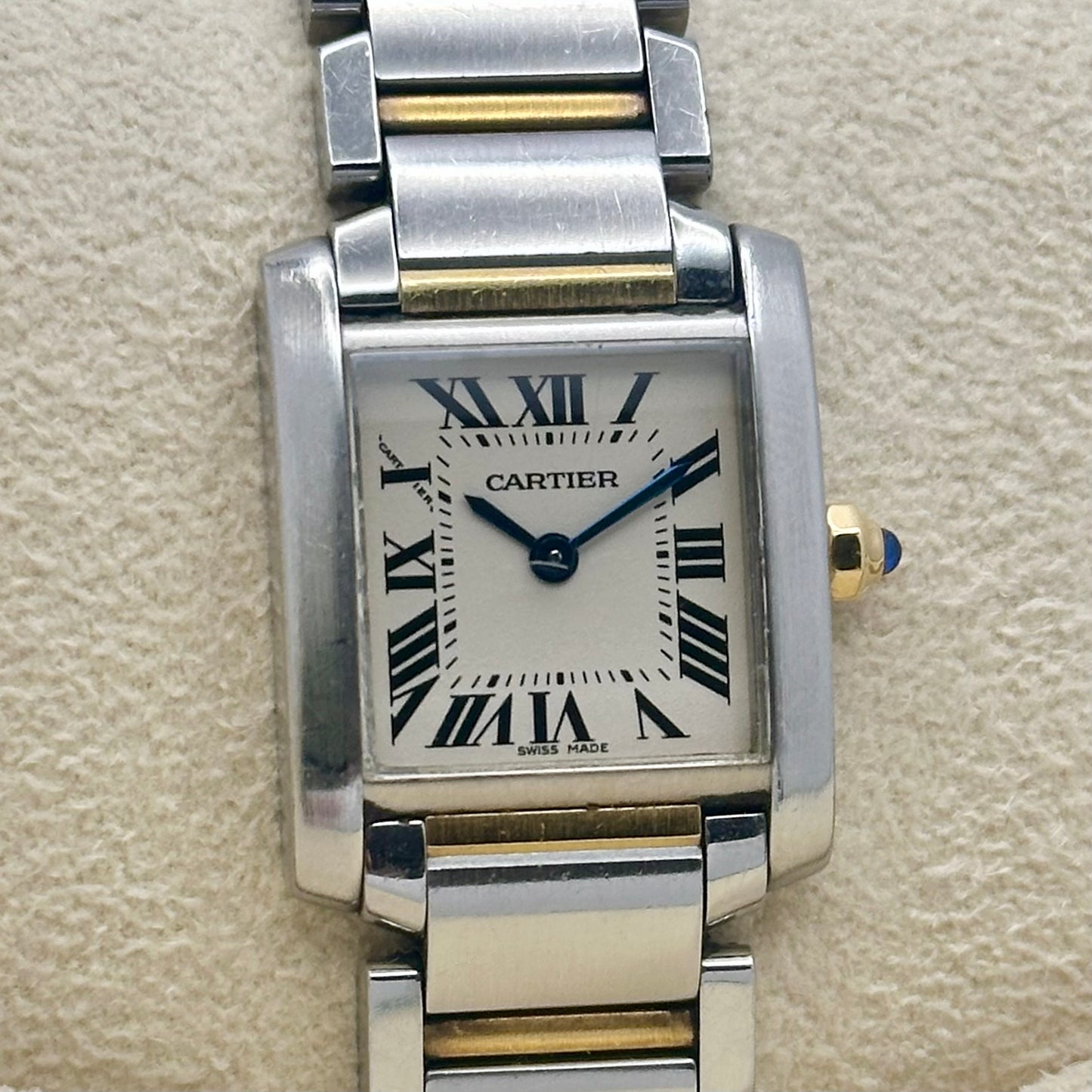 Tank Française Small 18K Yellow Gold Two Tone Ref 2384 1990