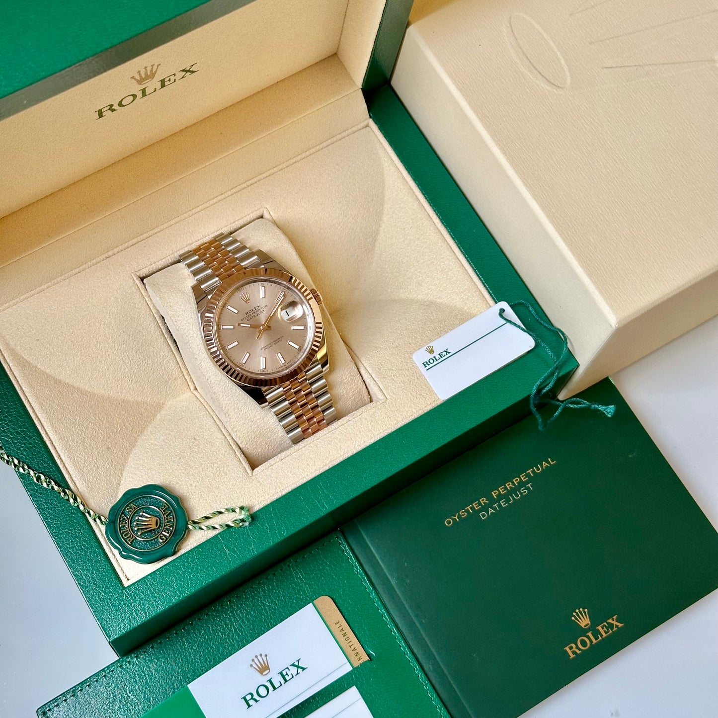 Datejust 41 Sundust 18K Rose Gold Ref 126331 2019