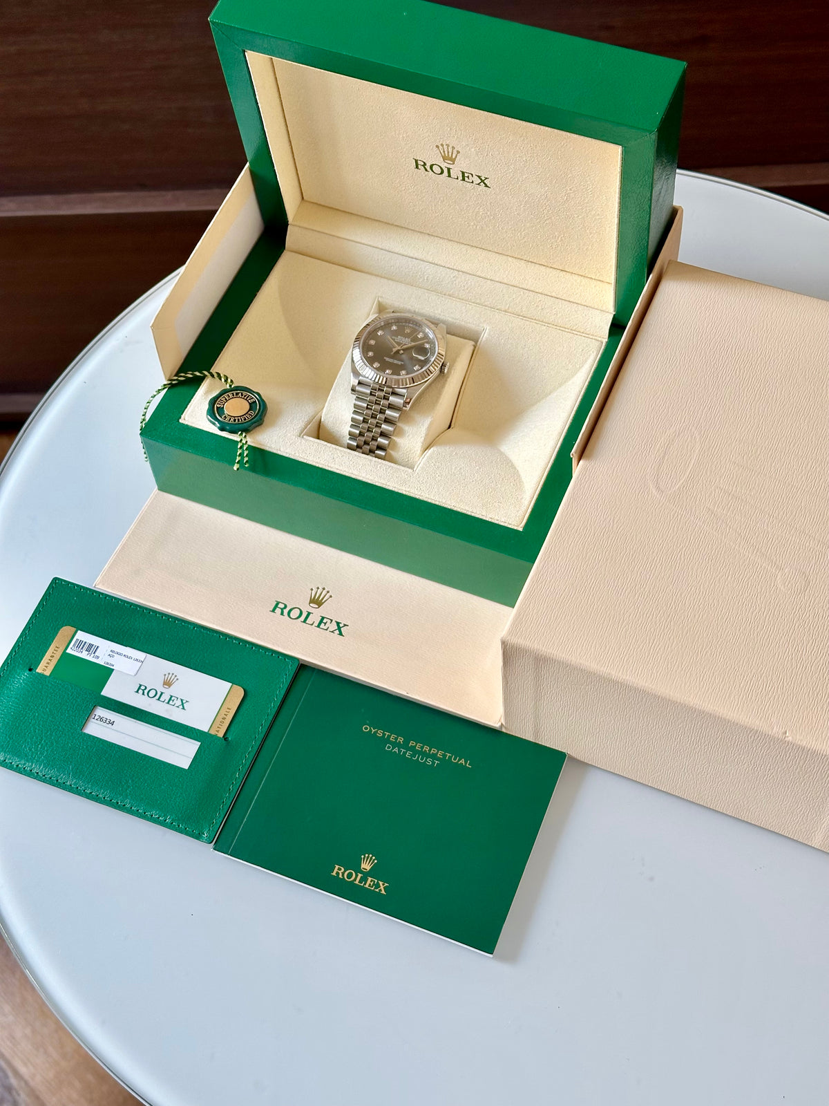 Datejust 41 Rhodium Diamond Ref 126334 2018