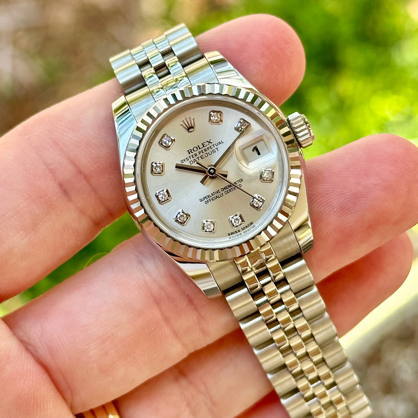 Lady-Datejust 26 Silver Diamond Ref 179174 2018