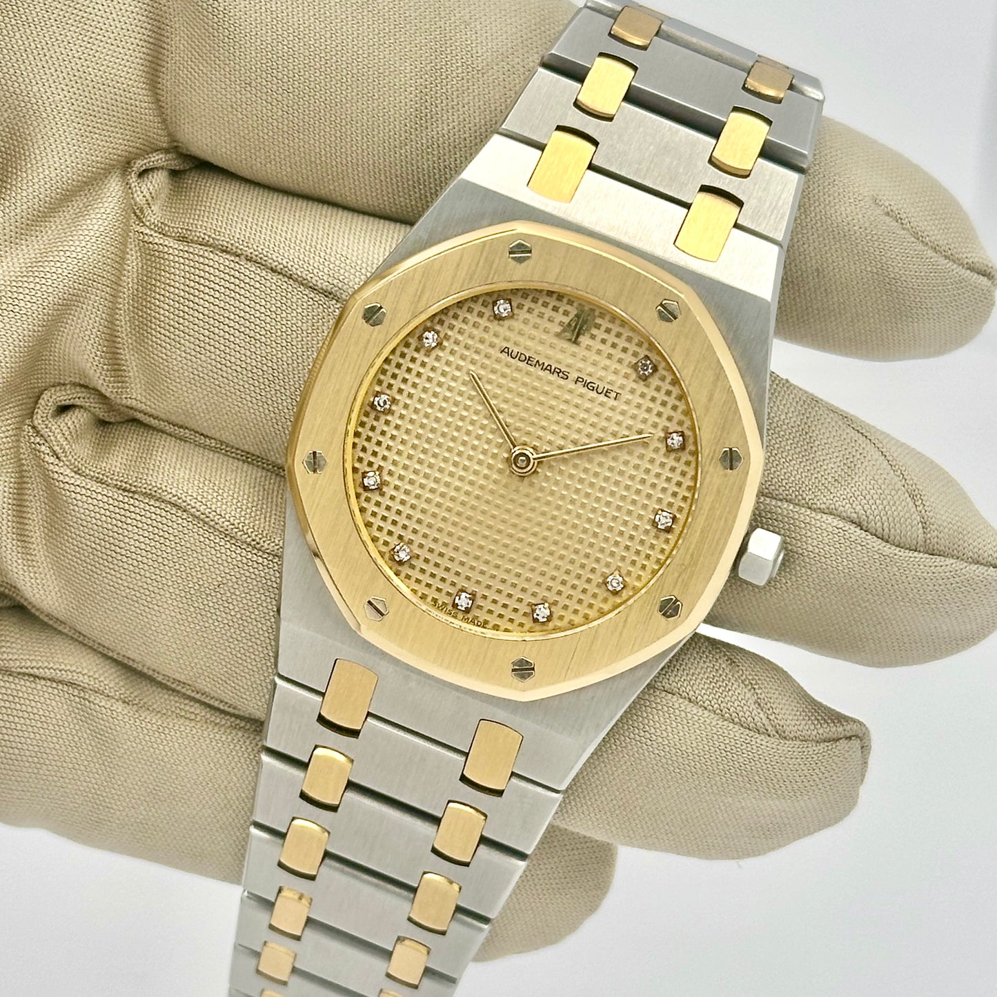 Royal Oak Champagne Diamond 18K Yellow Gold Two Tone Ref 56303SA 1990