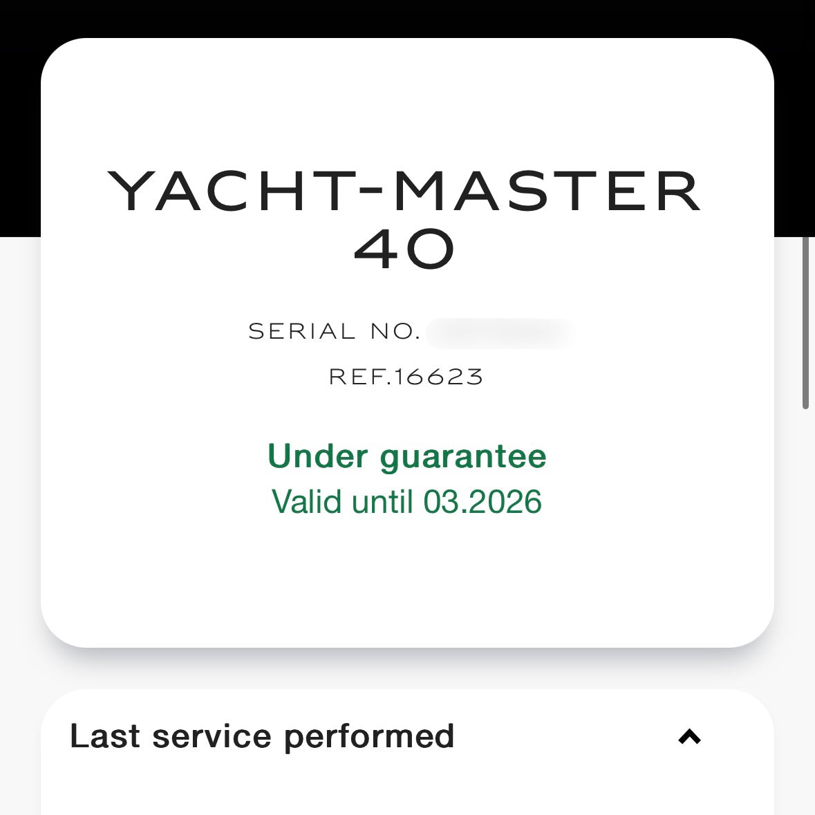 Yacht-Master 40 White Onyx Dial 18K Yellow Gold Ref 16623 2024 RSC