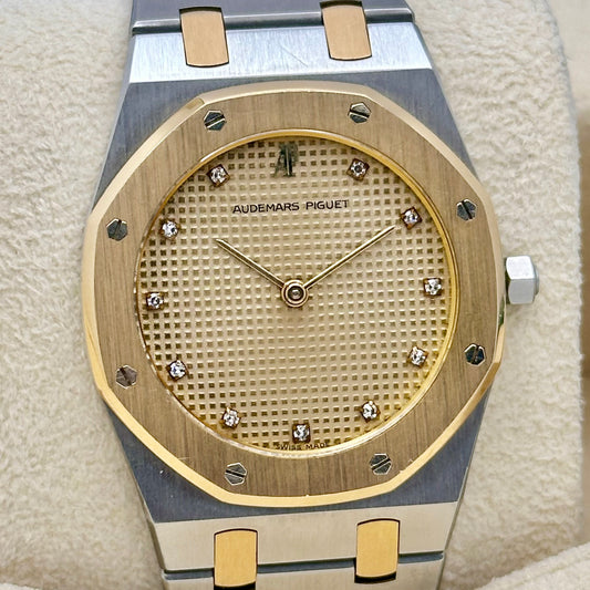 Royal Oak Champagne Diamond 18K Yellow Gold Two Tone Ref 56303SA 1990
