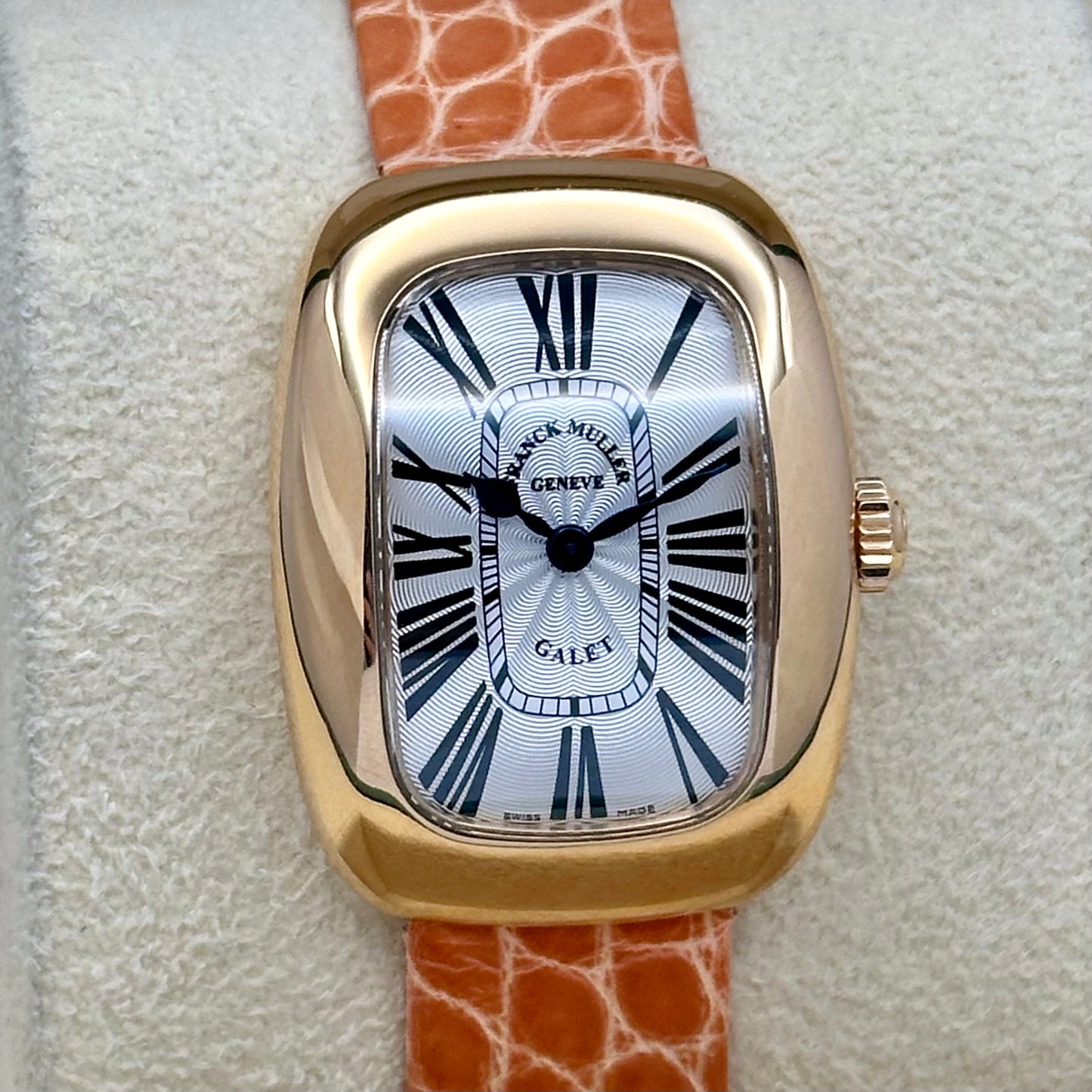 Galet Silver Guilloché 18K Rose Gold Ref 3002 S QZ R