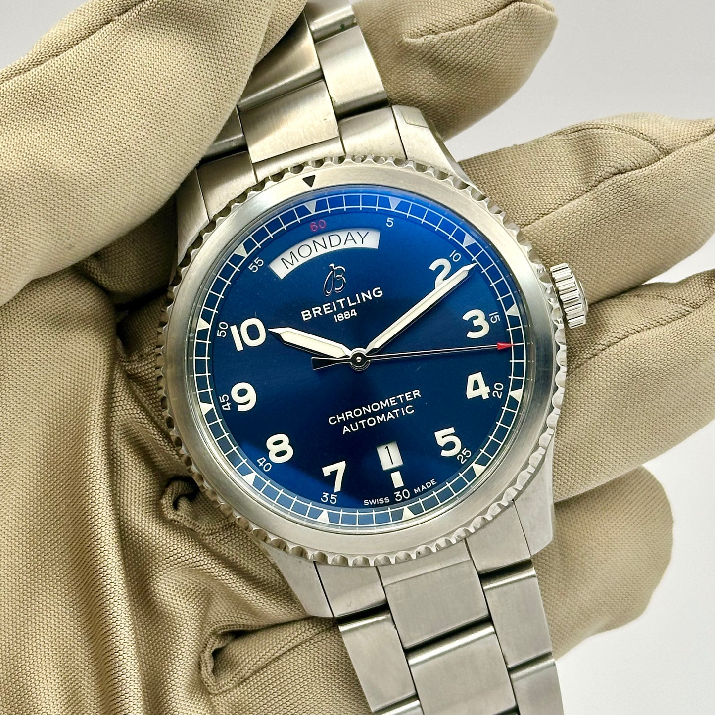 Navitimer 8 Day Date Ref A45330101C1A1 Blue 2020