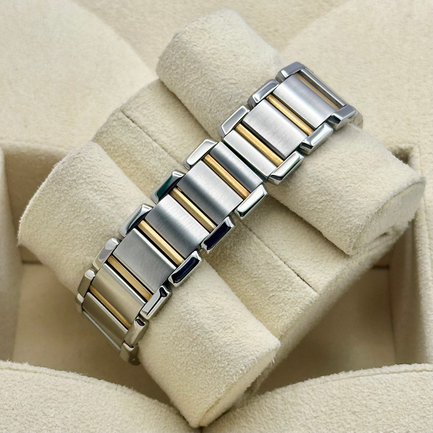 Tank Française Small Diamond Bezel Two Tone Ref 2300 2000