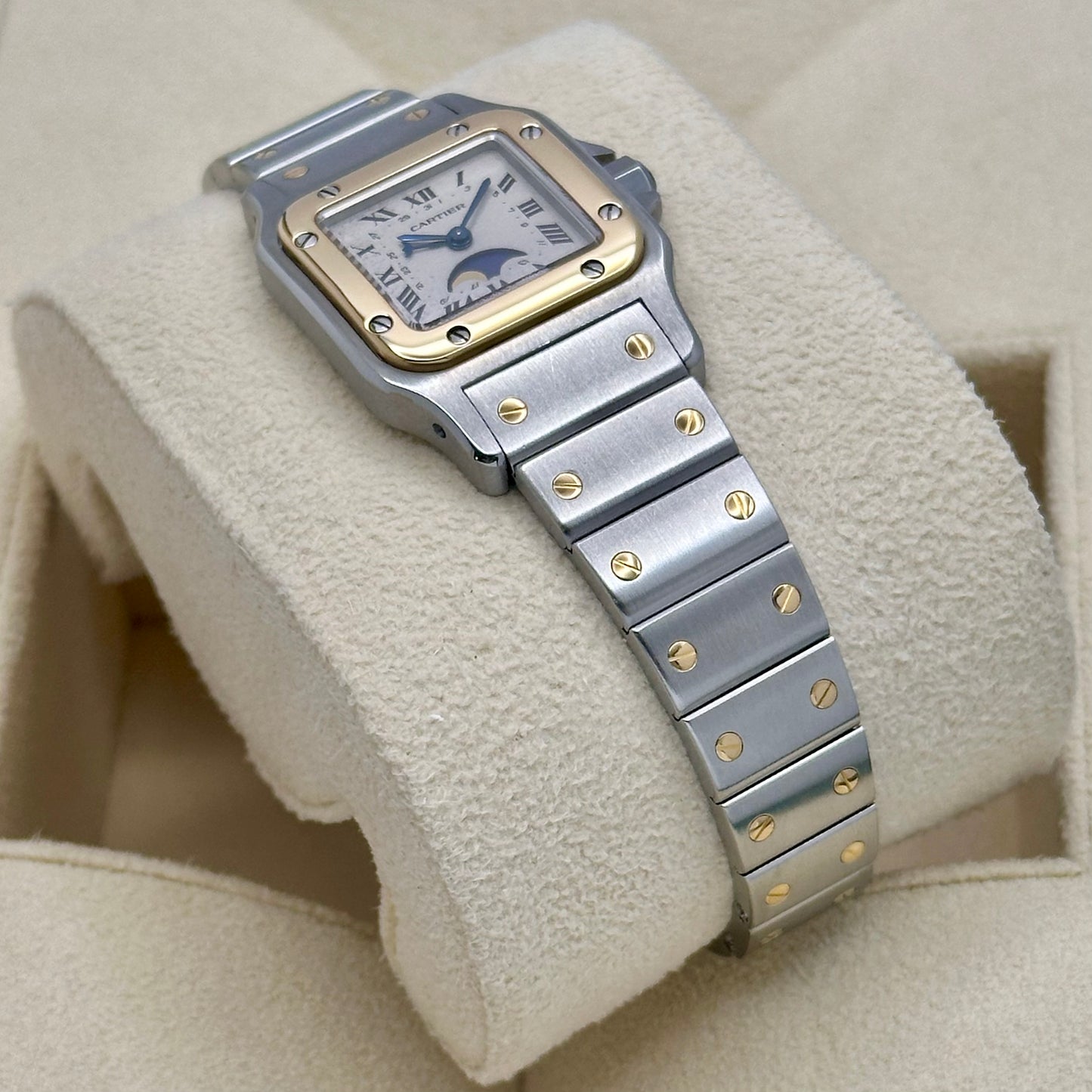 Santos Galbée Small Moonphase 18K Yellow Gold Two Tone Ref 119902 1990