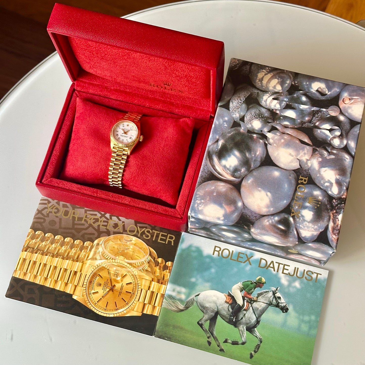 (ON HOLD) Lady-Datejust 26 White Diamond 18K Yellow Gold President Ref 69178