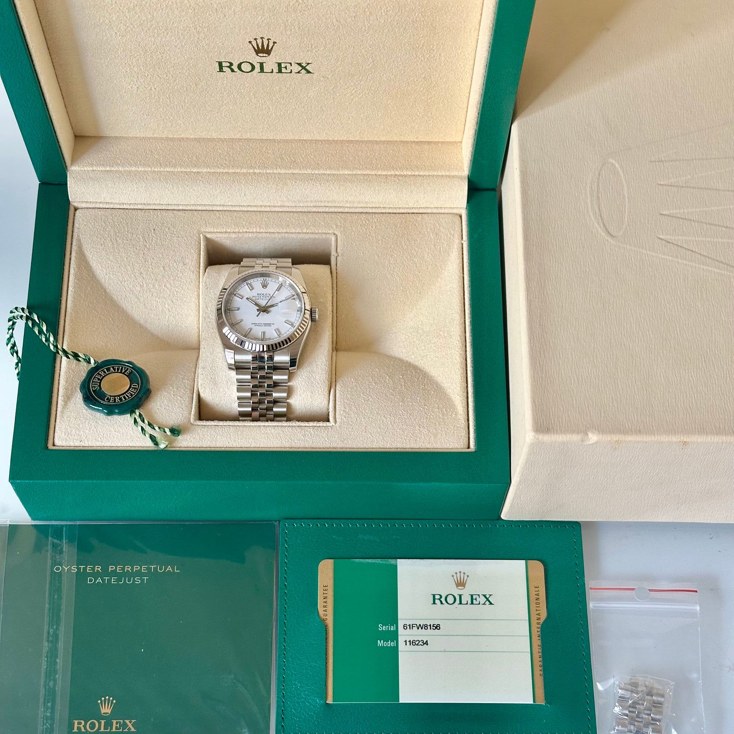 Datejust 36 White Roulette Ref 116234 2014