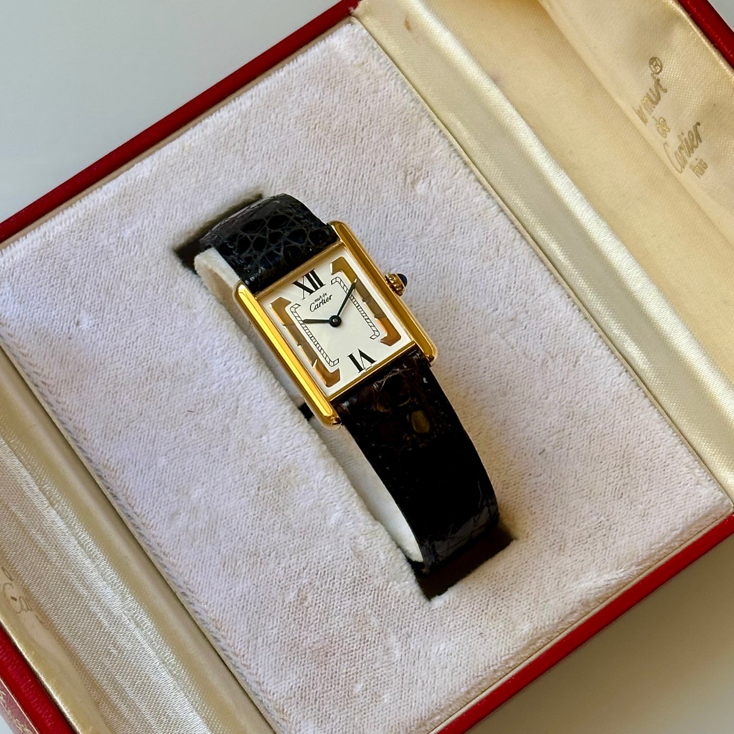 Tank Must De Cartier Vermeil Trinity Dial Ref 590005 1990