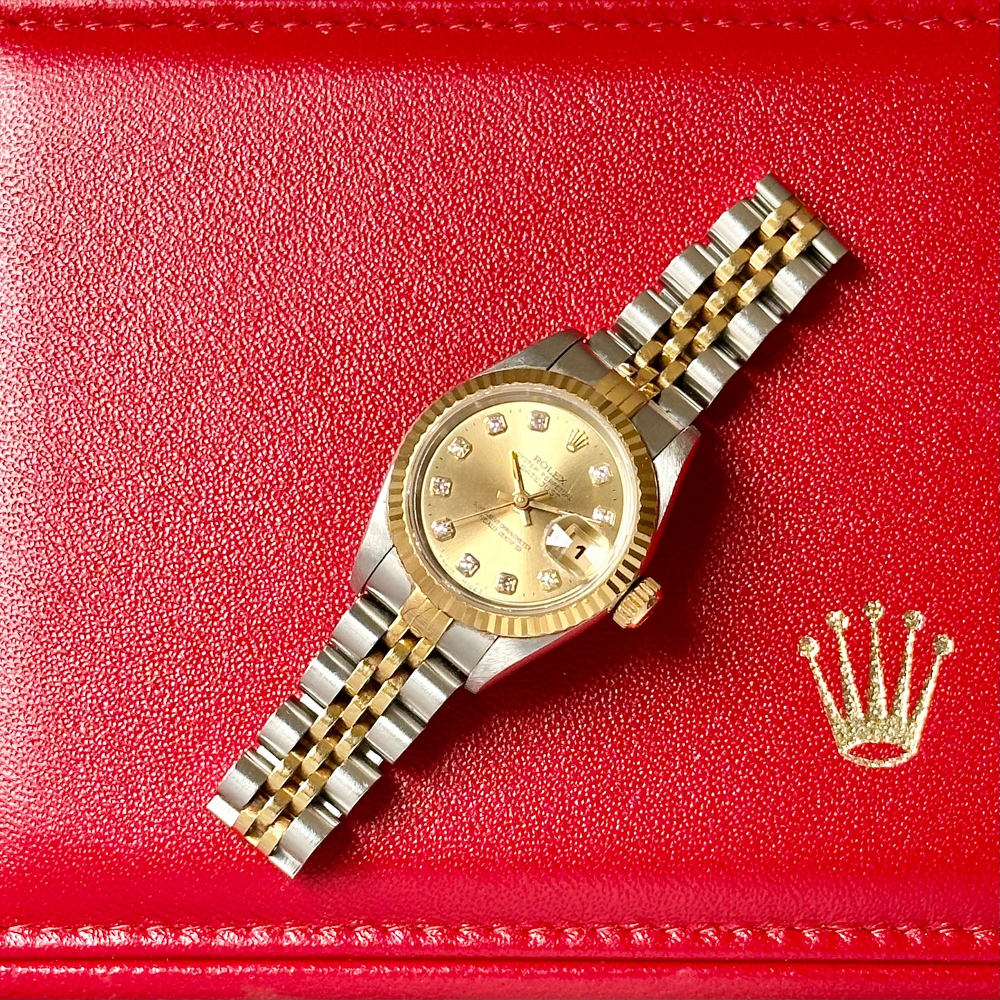Lady-Datejust 26 Champagne Big Diamond Ref 69173 1996